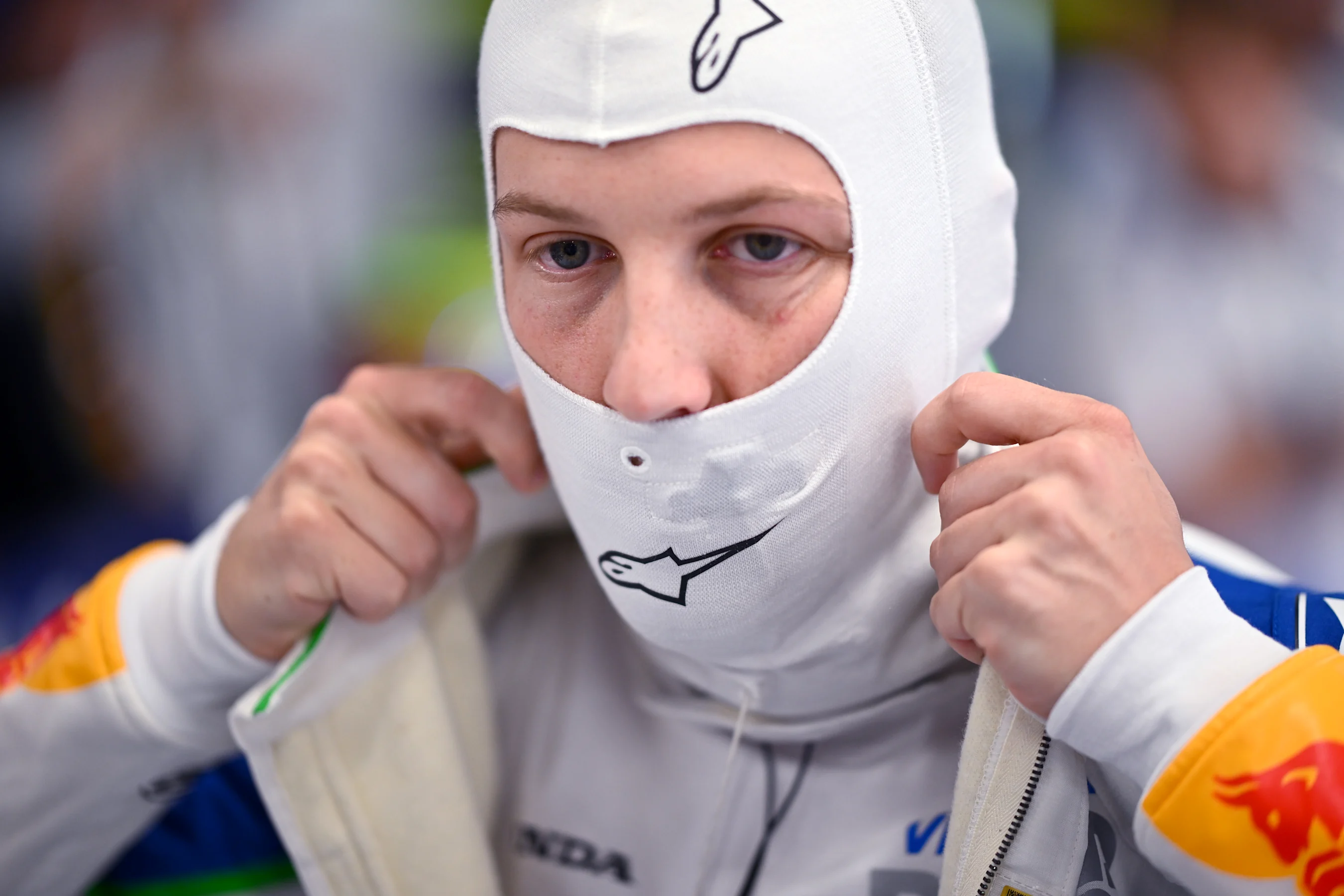BARCELONA, SPAIN - MAY 31: Liam Lawson of New Zealand and Visa Cash App Racing Bulls prepares to