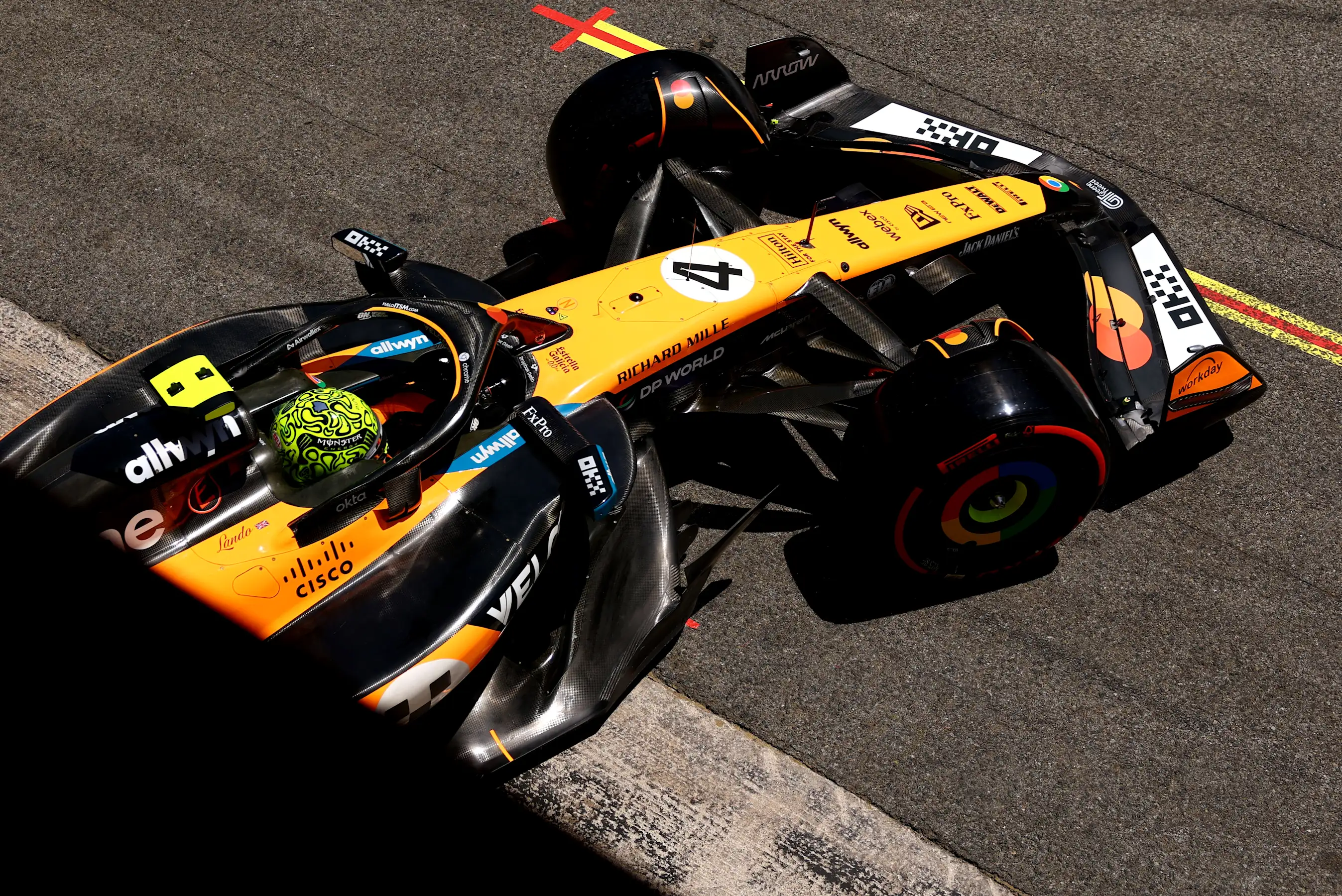 BARCELONA, SPAIN - MAY 31: Lando Norris of Great Britain driving the (4) McLaren MCL39 Mercedes