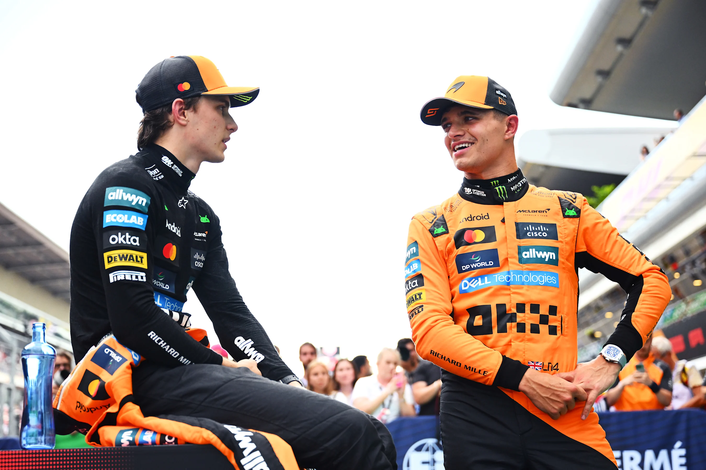 BARCELONA, SPAIN - MAY 31: Pole position qualifier Oscar Piastri of Australia and McLaren and
