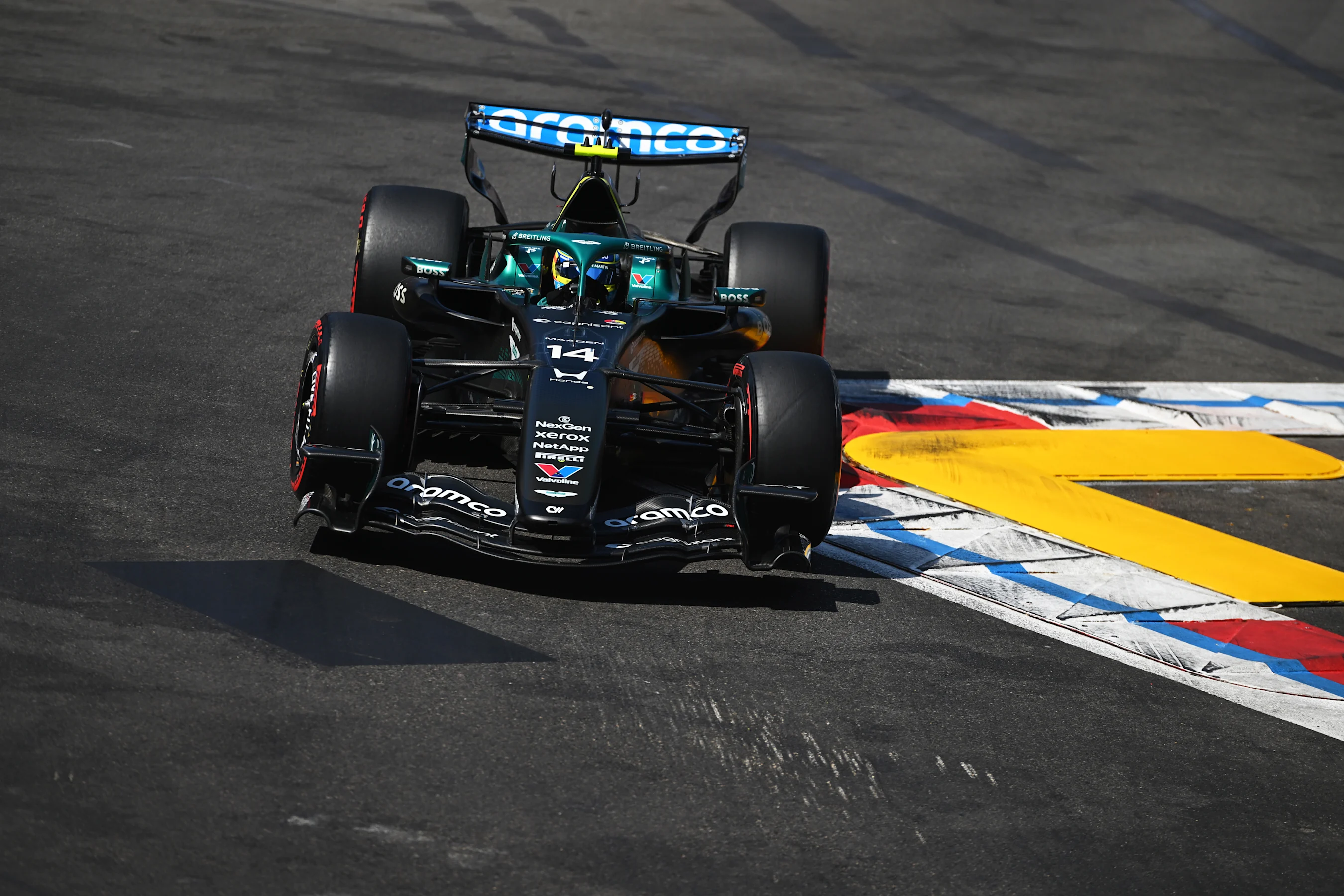 MONTE-CARLO, MONACO - JUNE 06: Fernando Alonso of Spain driving the (14) Aston Martin F1 Team AMR26