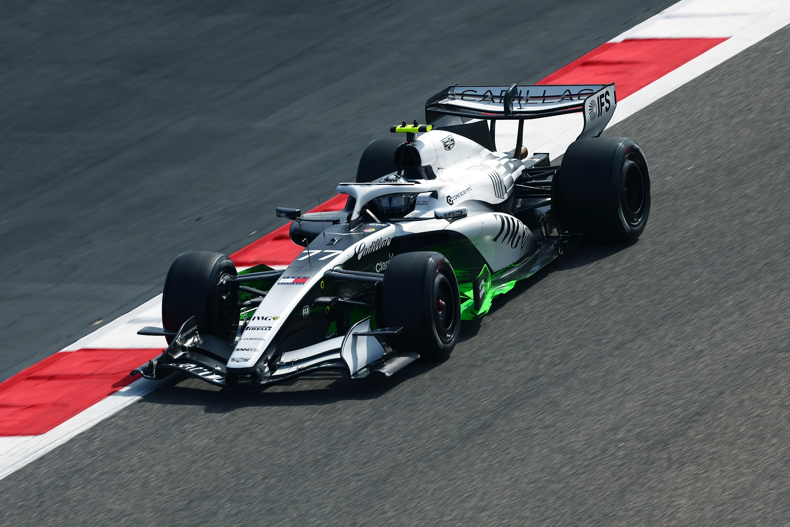 BAHRAIN, BAHRAIN - FEBRUARY 11: Valtteri Bottas of Finland driving the (77) Cadillac F1 Team