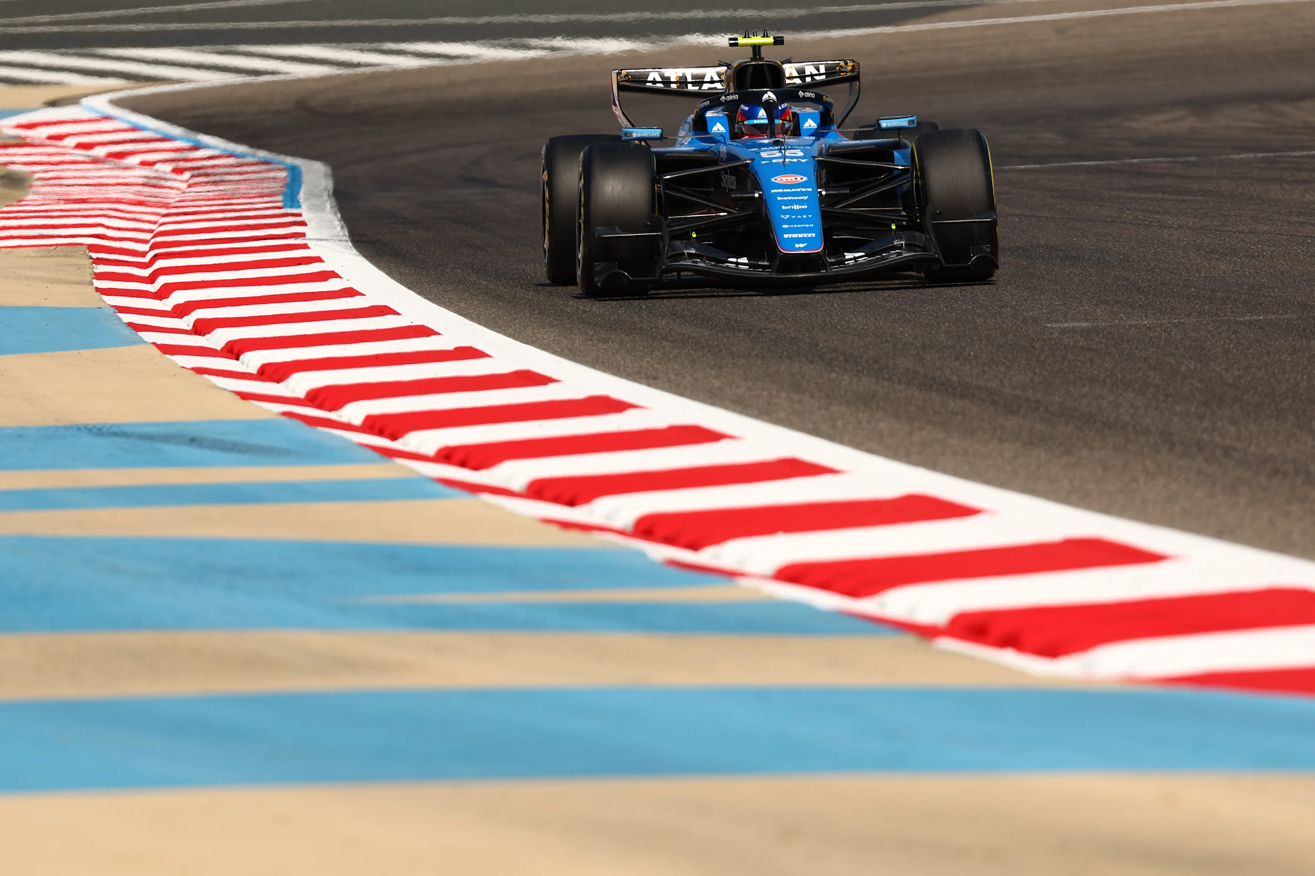 BAHRAIN, BAHRAIN - FEBRUARY 11: Carlos Sainz of Spain driving the (55) Williams FW48 Mercedes on