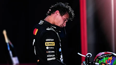 MADRID, SPAIN - SEPTEMBER 13: Third placed Lando Norris of Great Britain and McLaren in parc ferme