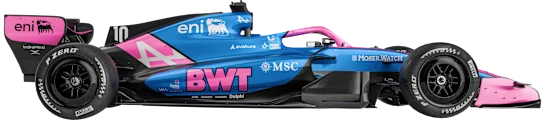 Alpine 2026 car, side view