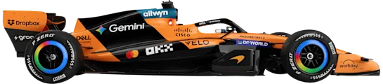 McLaren 2026 car, side view
