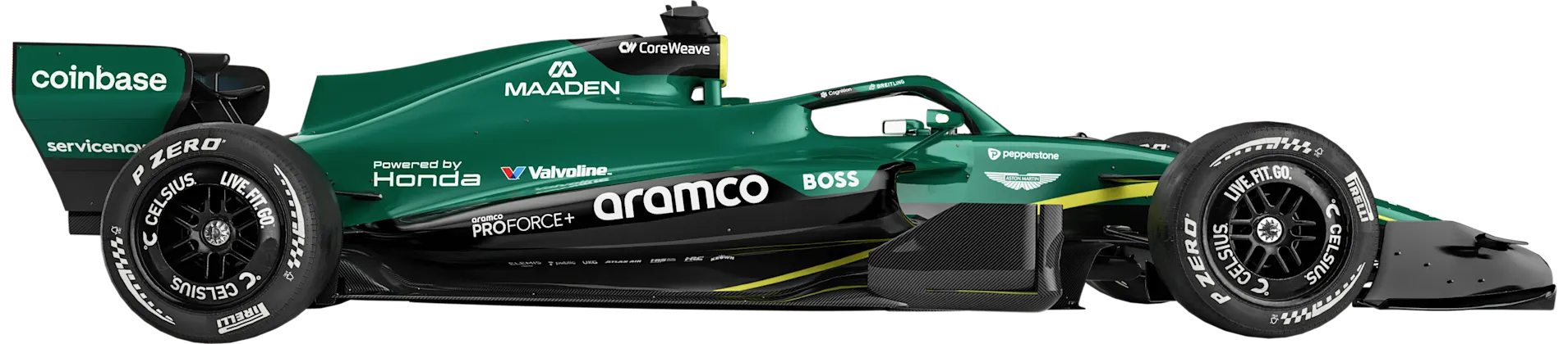 Aston Martin 2026 car, side view