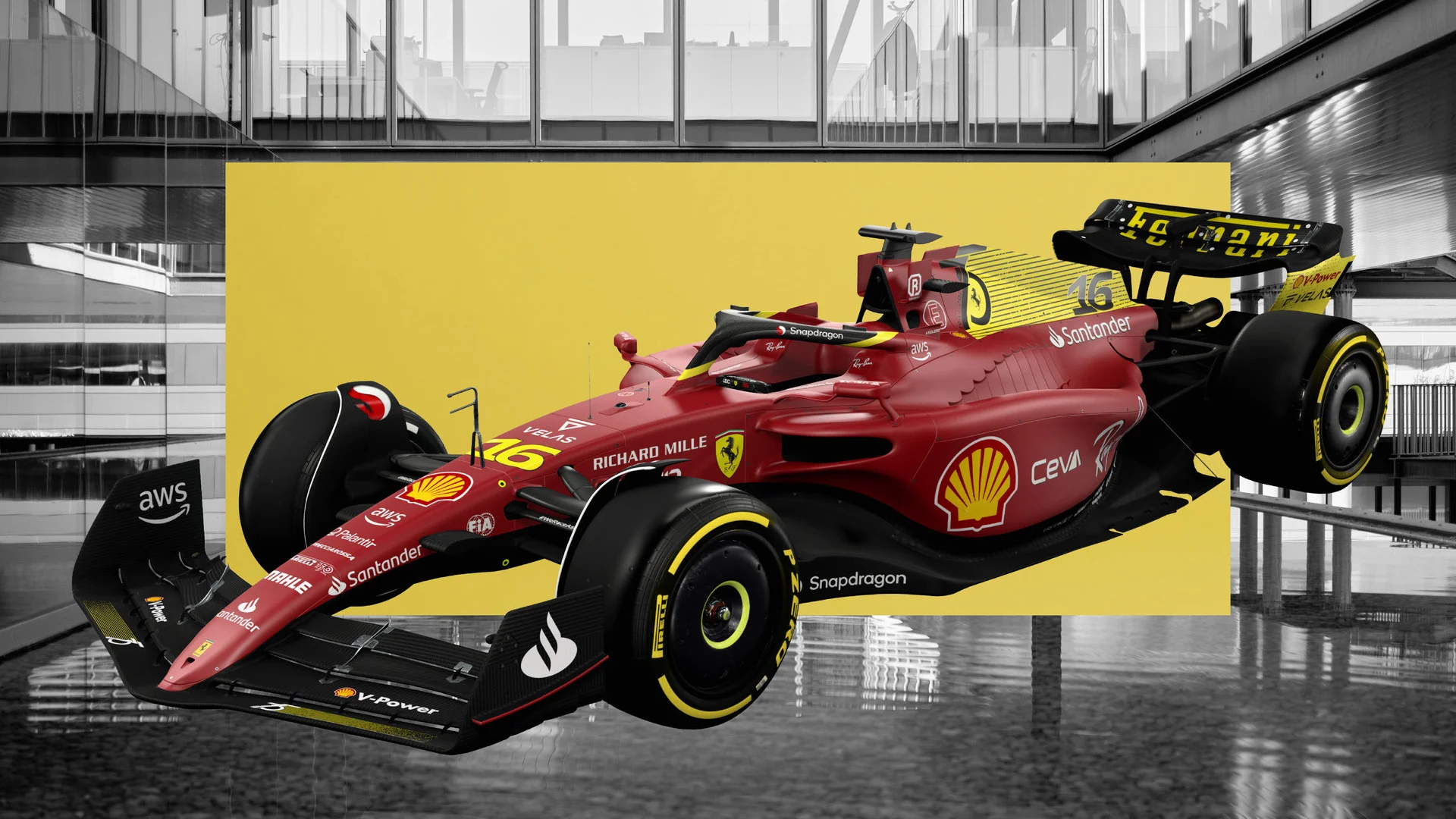 Ferrari unveil special livery with a splash of yellow for home Grand Prix  at Monza | Formula 1®, image size:1920x1080