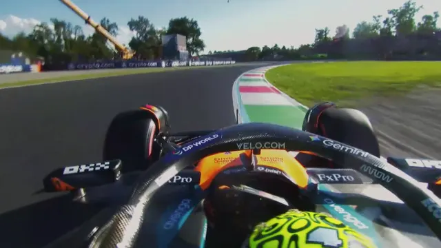 Ride with Norris for Friday's fastest lap around Monza