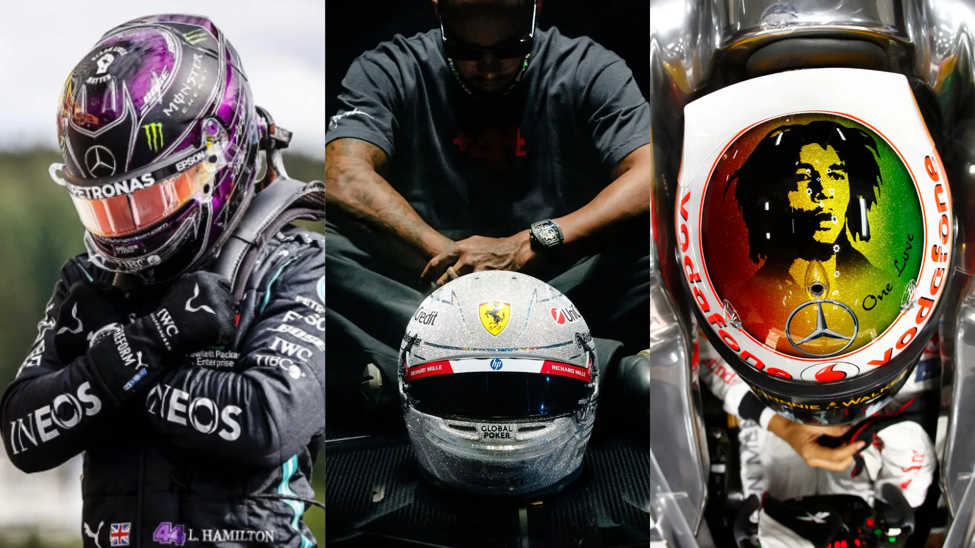 Lewis Hamilton’s Iconic Helmets Over the Years
