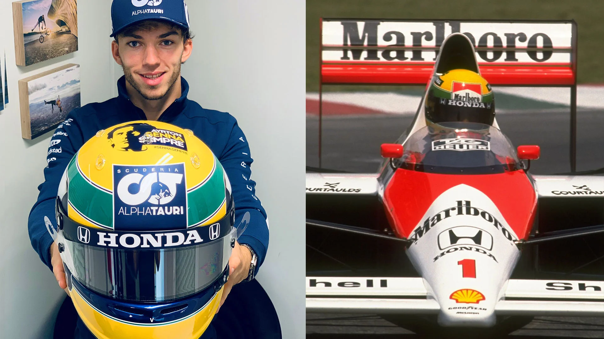 Casque F1 1/2 – Arai, Gasly Imola Senna 2020, Miniature