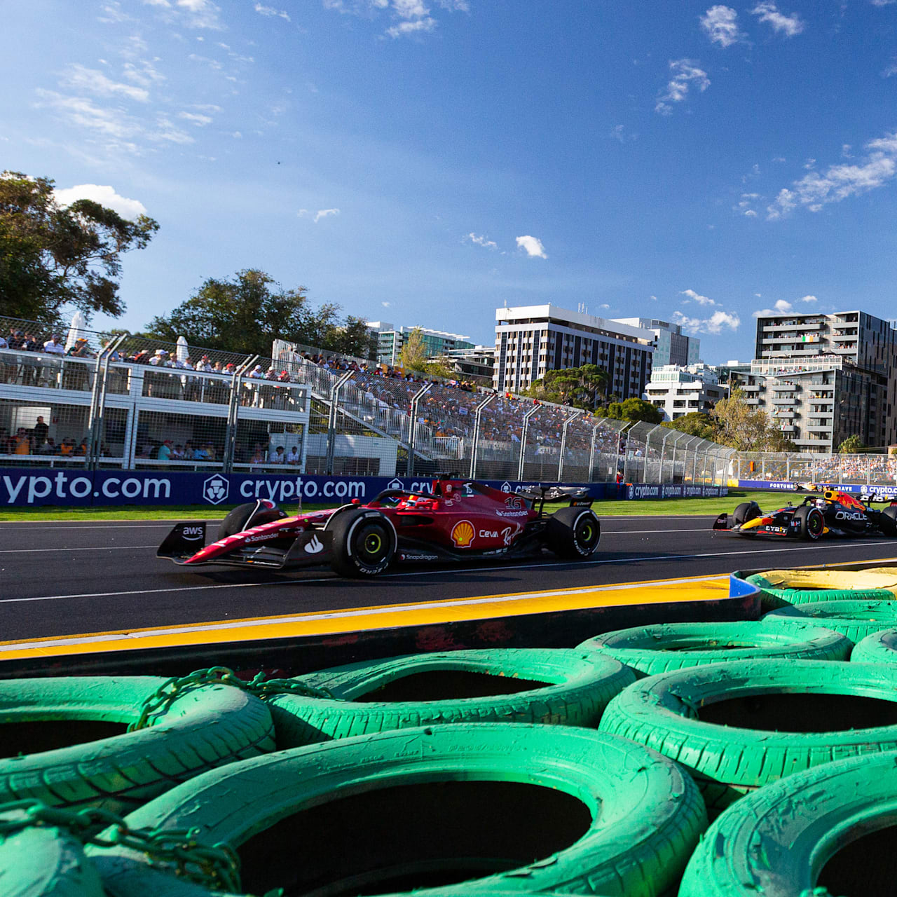 MELBOURNE, AUSTRALIA - 2022/04/10: Charles Leclerc of Monaco drives the number 16 Ferrari F1-75