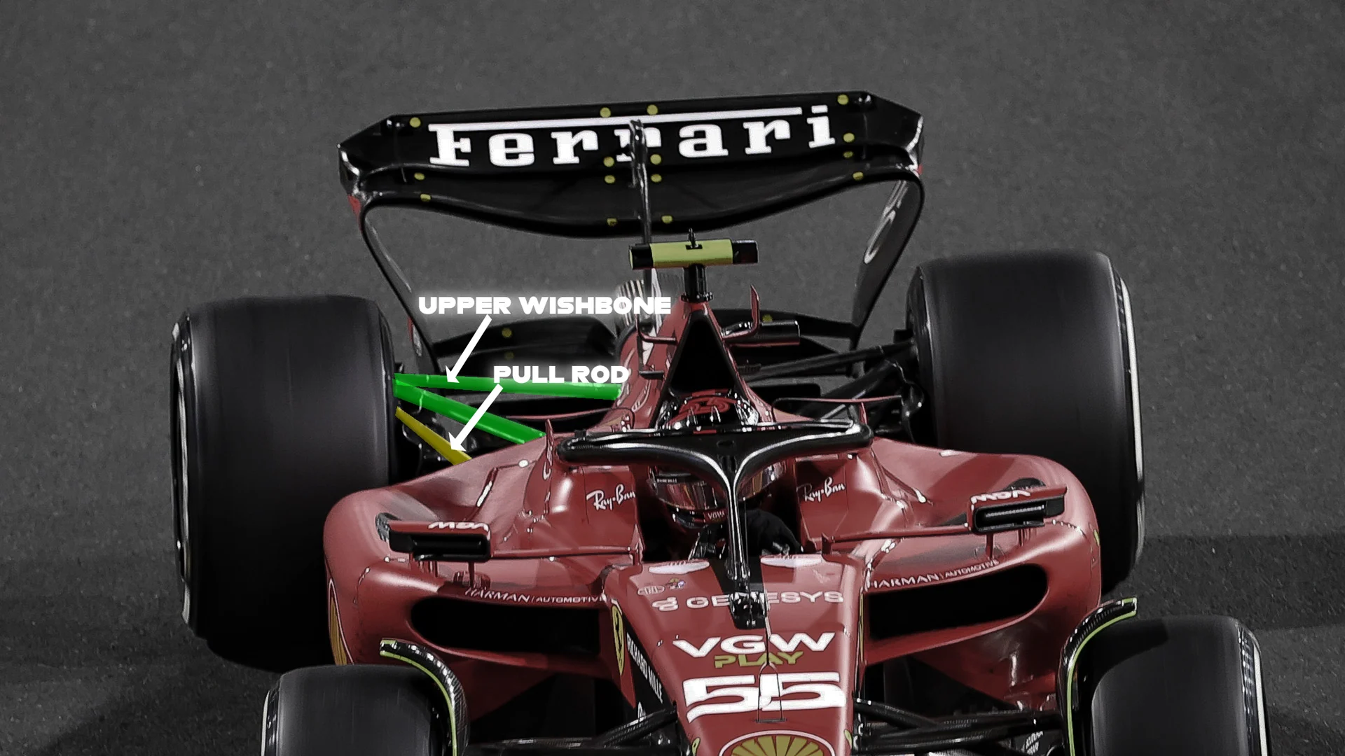 Ferrari SF-23 rear suspension