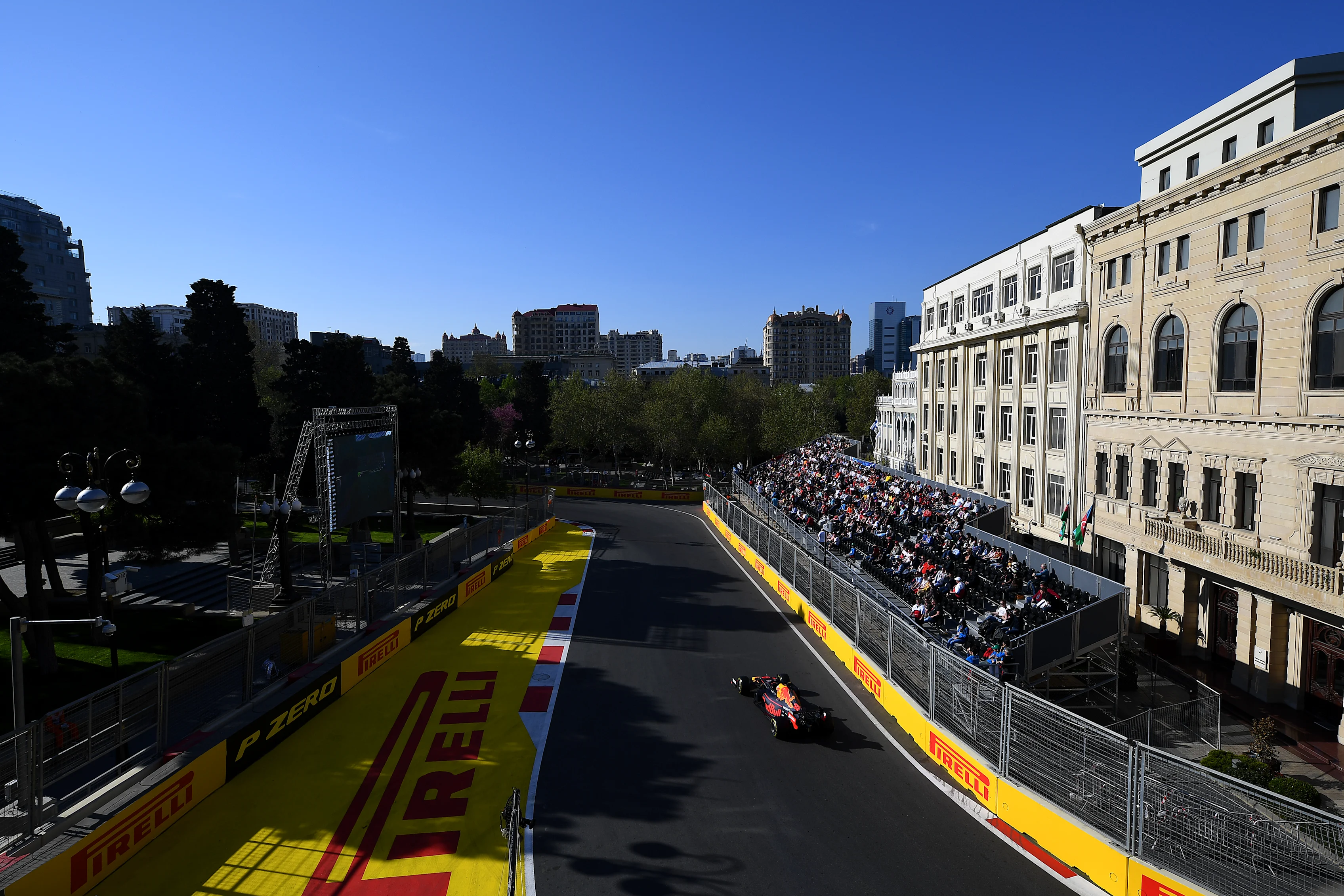 BAKU, AZERBAIJAN - APRIL 28: Max Verstappen of the Netherlands driving the (33) Aston Martin Red