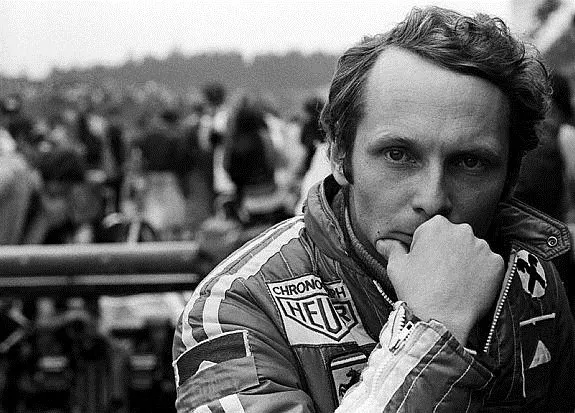Niki Lauda (AUT) Ferrari suffered a fiery accident in the race which inflicted life-threatening burns. German Grand Prix, Nurburgring, 1 August 1976. World © Phipps/Sutton