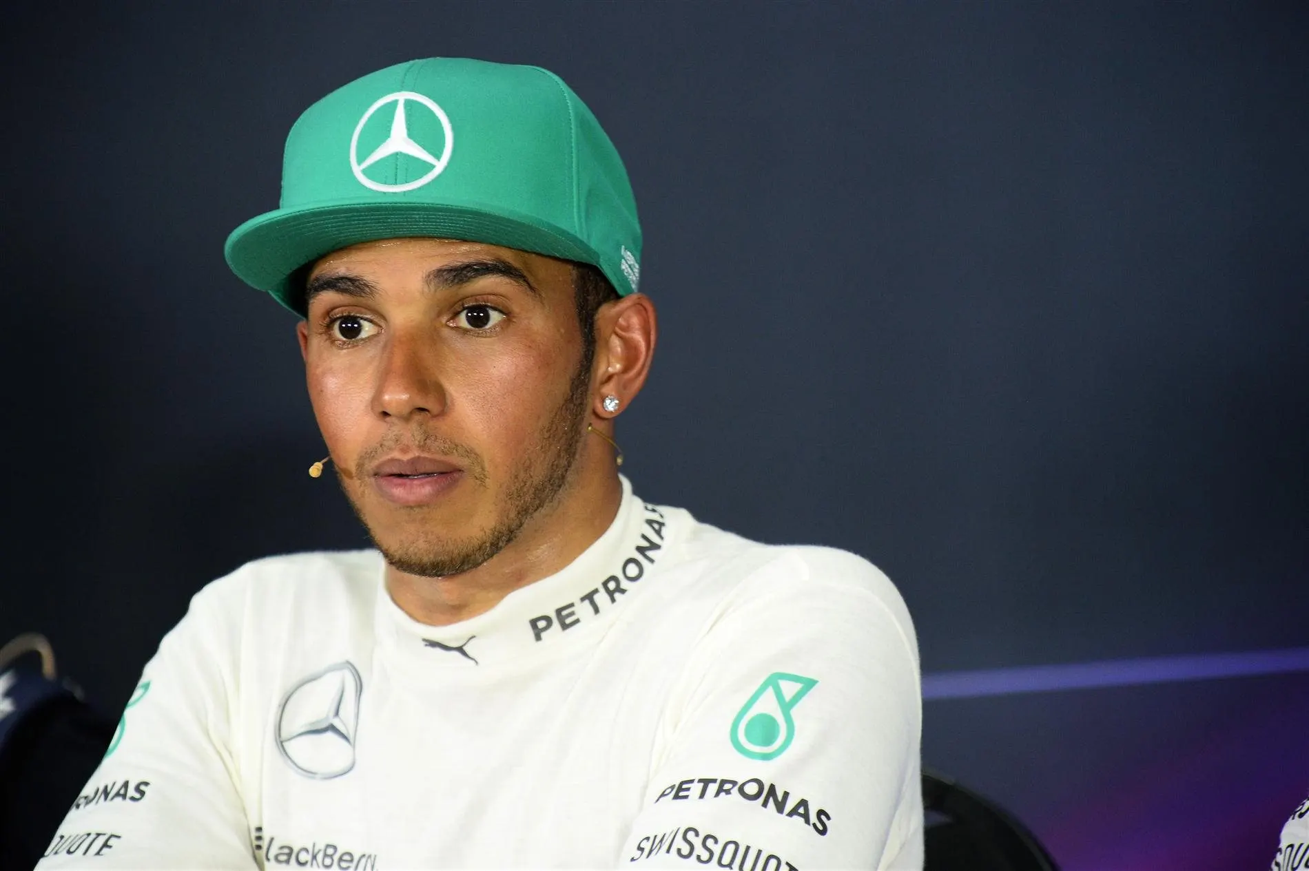 Race winner Lewis Hamilton (GBR) Mercedes AMG F1 in the Press Conference. Formula One World Championship, Rd2, Malaysian Grand Prix, Race, Sepang, Malaysia, Sunday, 30 March 2014. © Sutton Images