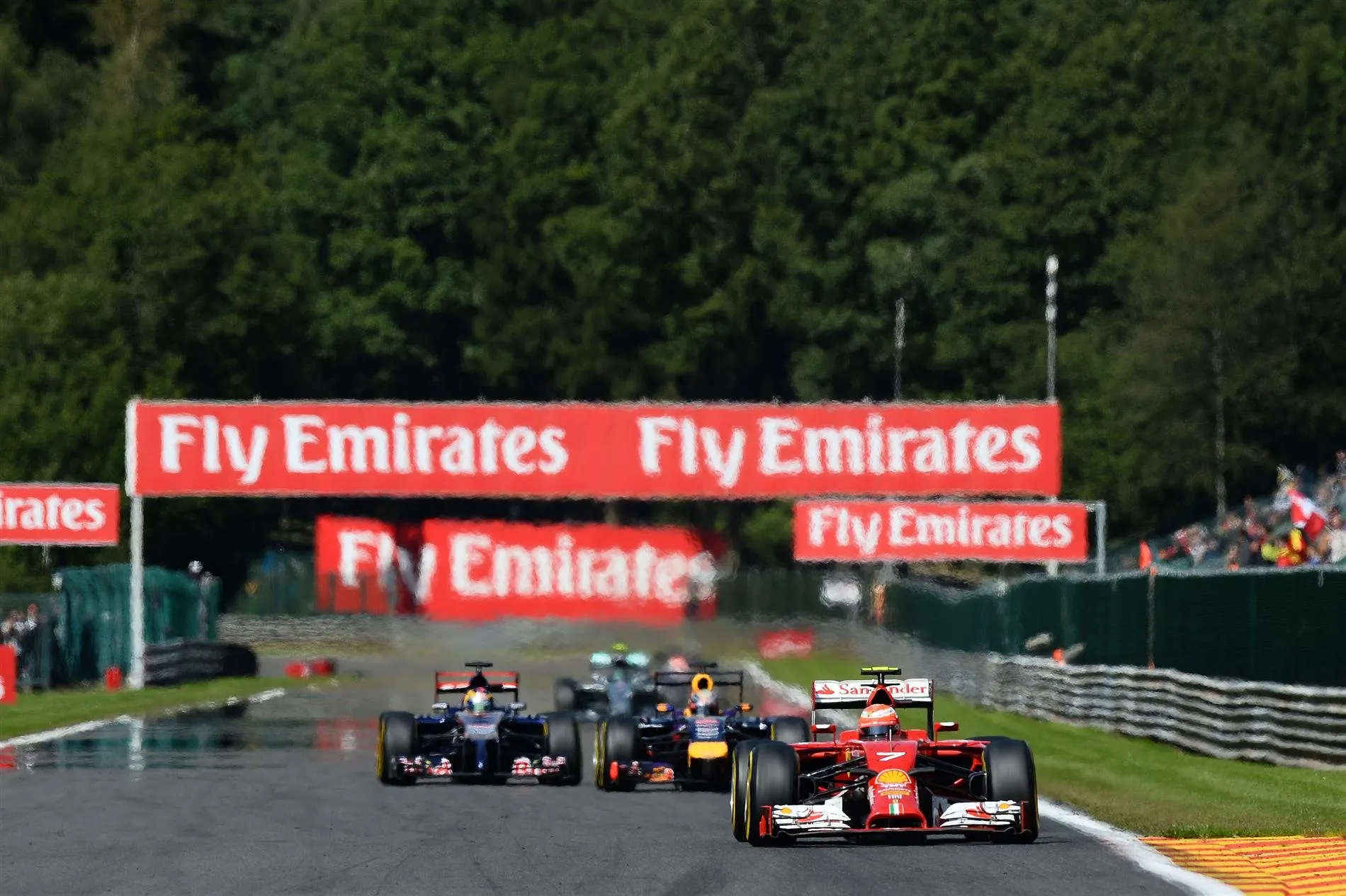 Kimi Raikkonen (FIN) Ferrari F14 T., Formula One World Championship, Rd12, Belgian Grand Prix, Race Day, Spa-Francorchamps, Belgium, Sunday, 24 August 2014. © Sutton Images