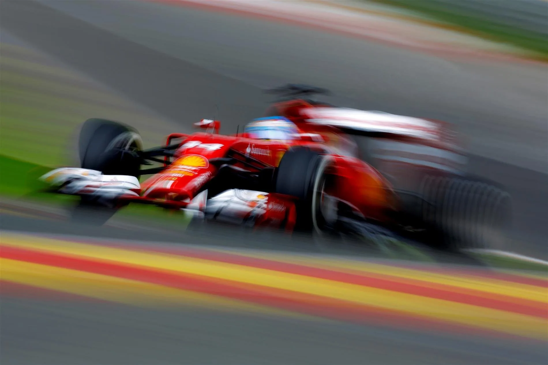 Fernando Alonso (ESP) Ferrari F14 T. Formula One World Championship, Rd12, Belgian Grand Prix, Race Day, Spa-Francorchamps, Belgium, Sunday, 24 August 2014