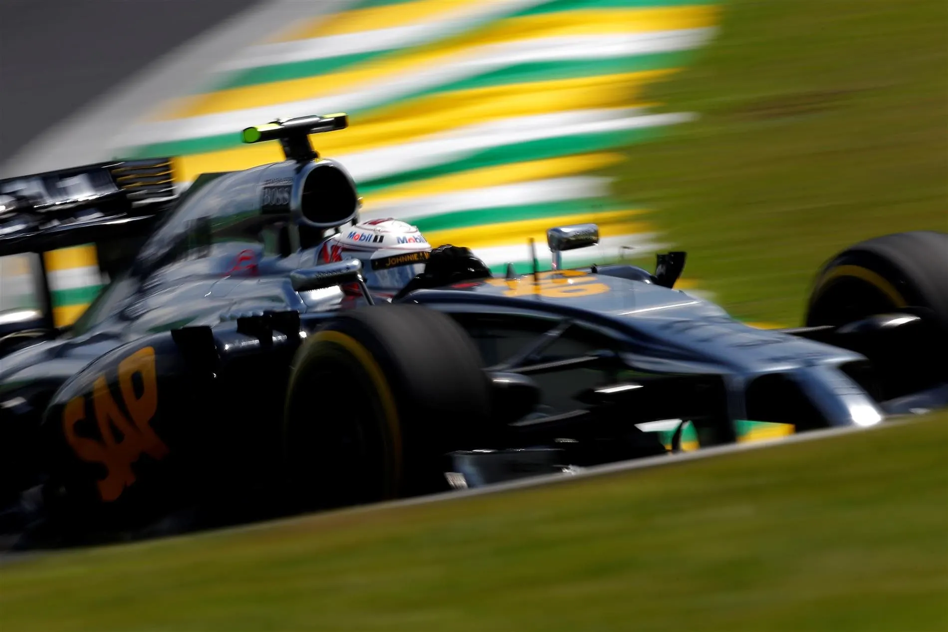 Kevin Magnussen (DEN) McLaren MP4-29. Formula One World Championship, Rd18, Brazilian Grand Prix, Practice, Sao Paulo, Brazil, Friday, 7 November 2014