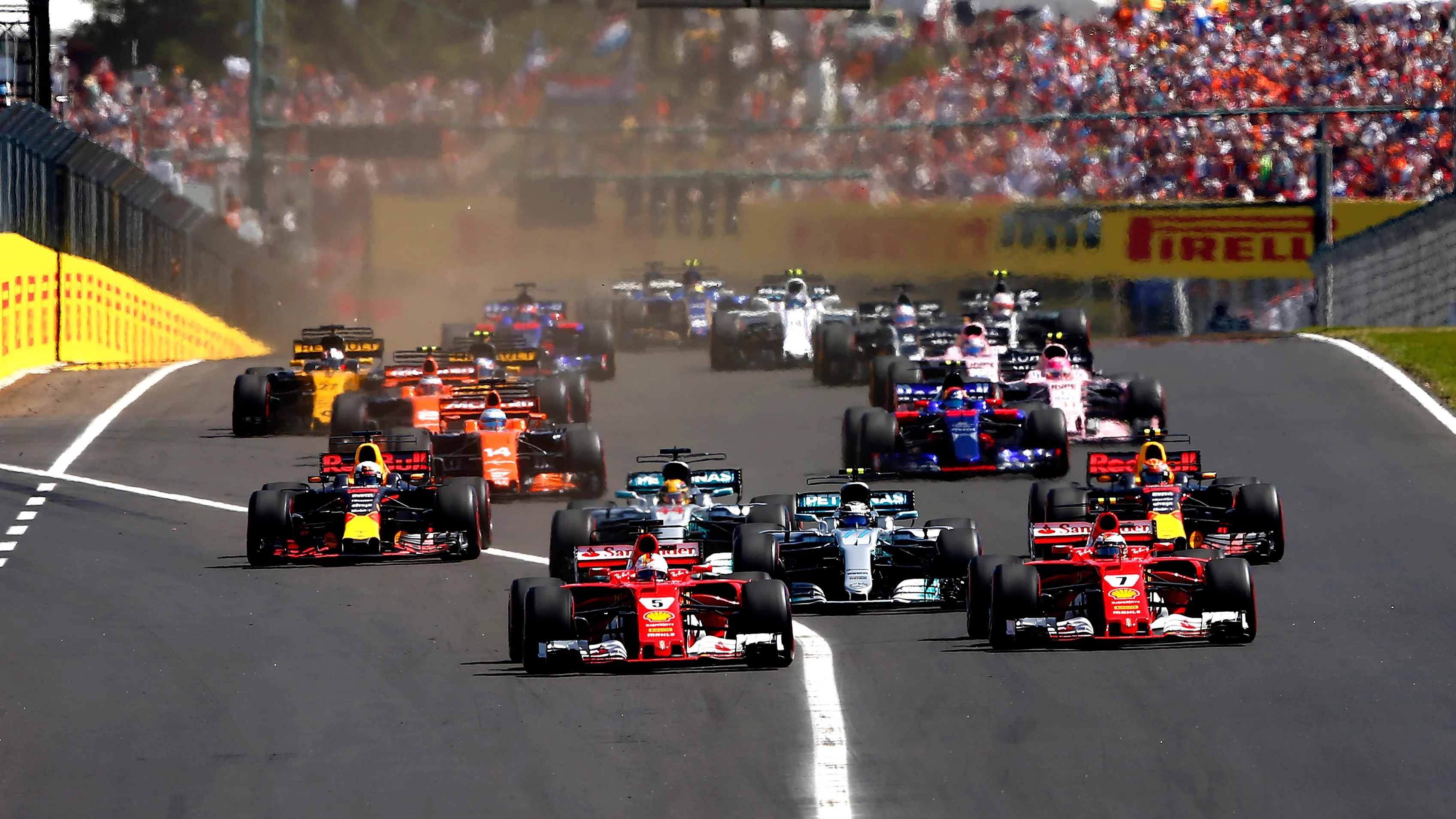 Hungaroring, Budapest, Hungary. 
Sunday 30 July 2017.
Sebastian Vettel, Ferrari SF70H, Kimi