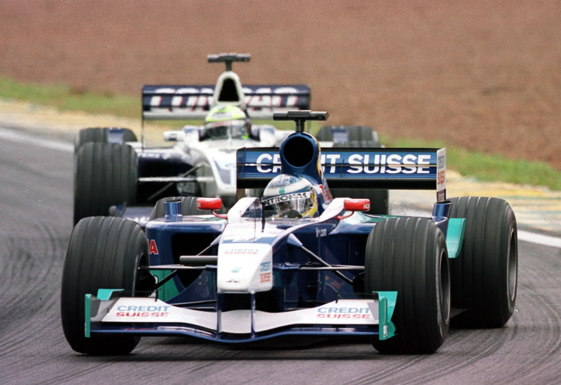 01 Apr 2001: Nick Heidfeld of Sauber and Germany on his way to his first F1 podium during the
