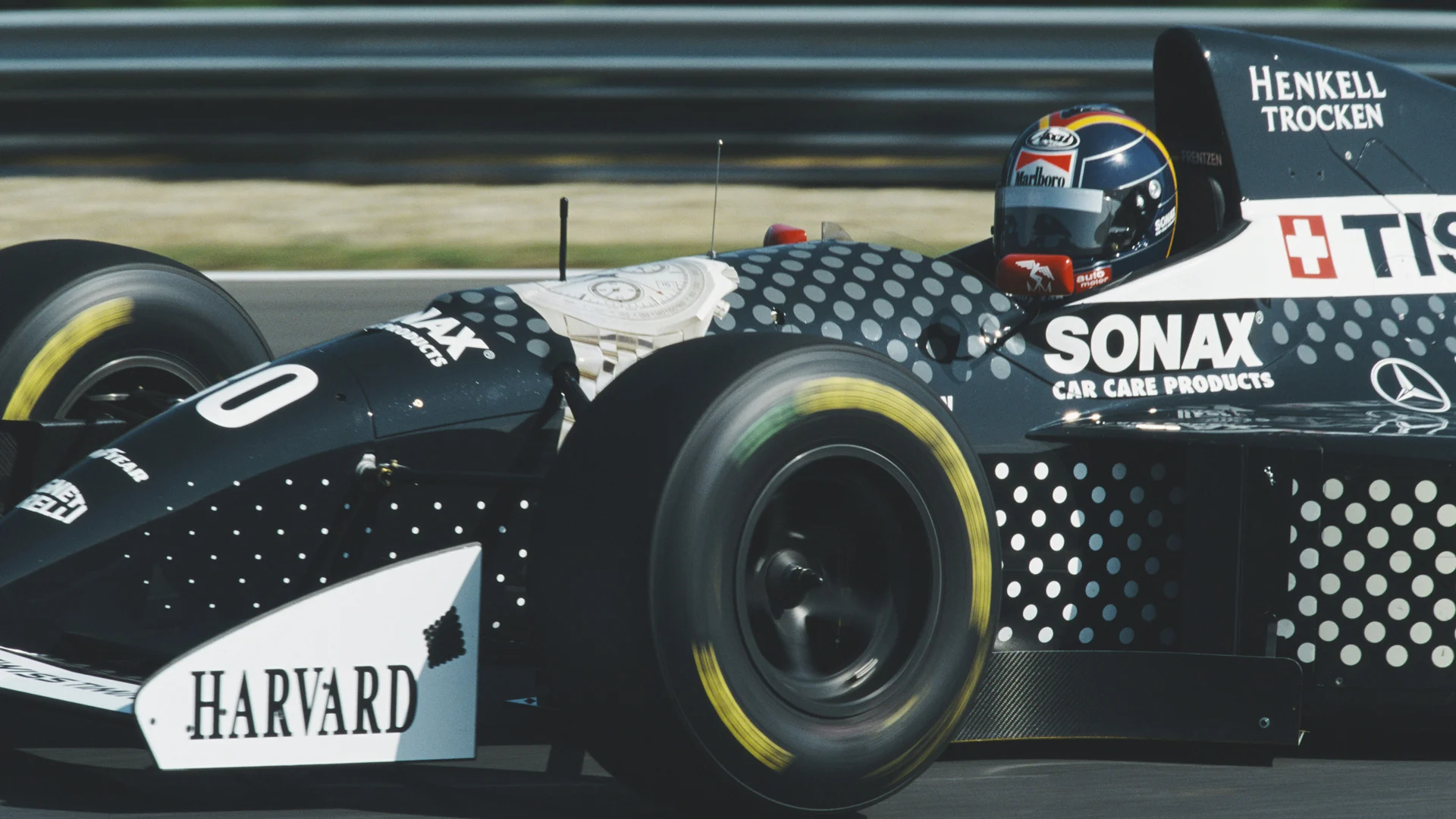 Heinz-Harald Frentzen of Germany drives the #30  Sauber Mercedes Sauber C13 Mercedes V10 during the
