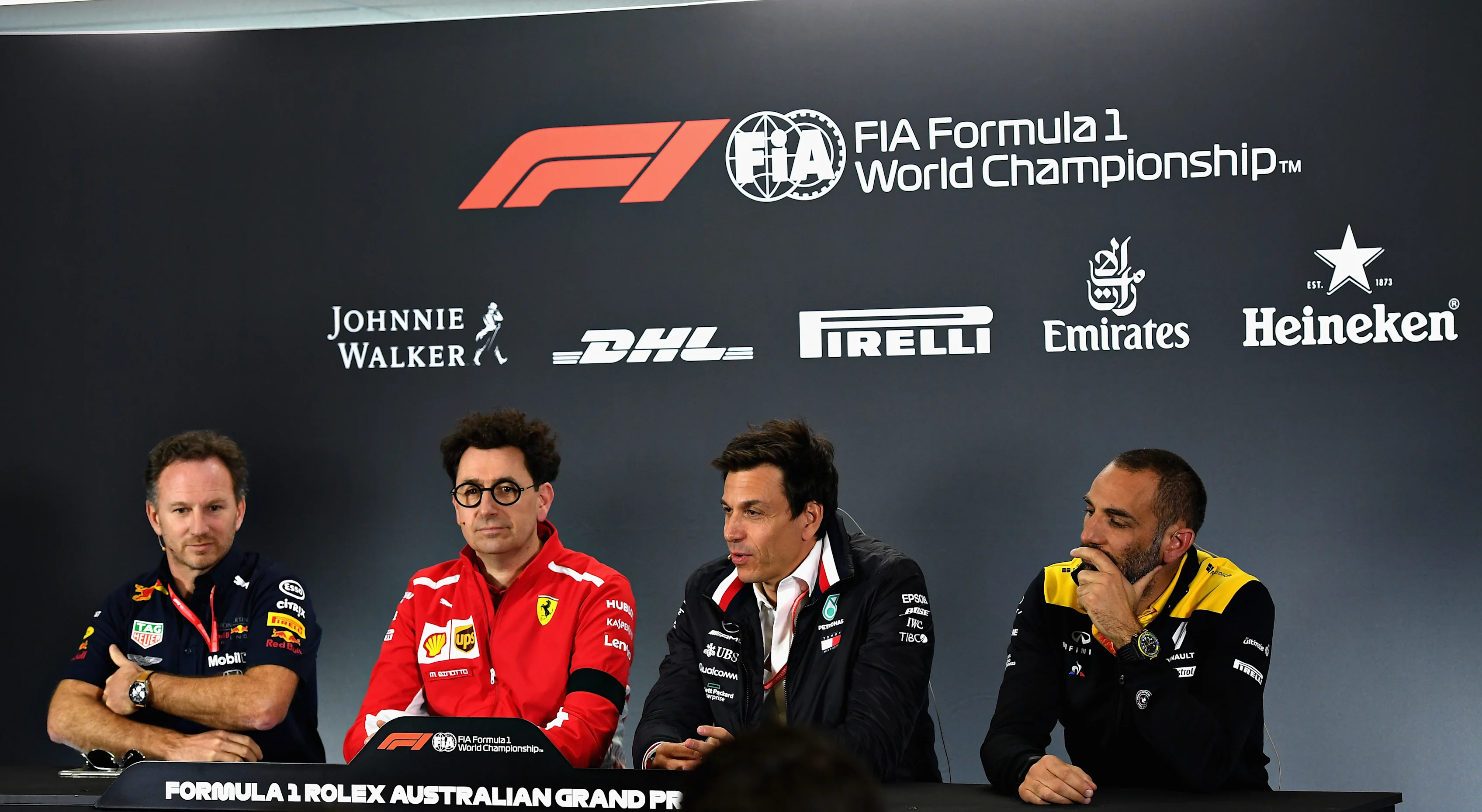MELBOURNE, AUSTRALIA - MARCH 15: Red Bull Racing Team Principal Christian Horner, Ferrari Team