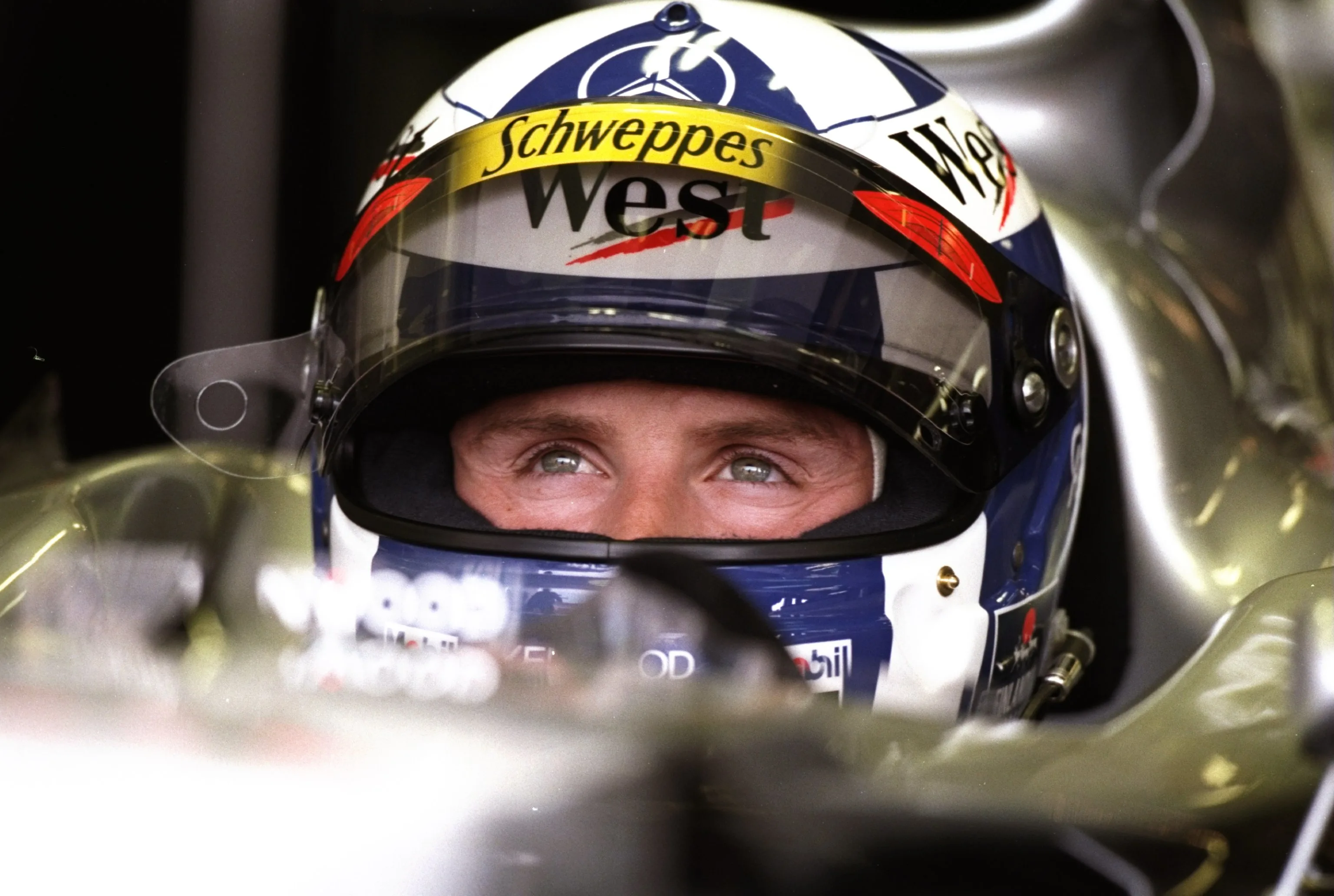 16 Aug 1998: McLaren Mercedes driver David Coulthard prepares for the Hungarian Grand Prix at the