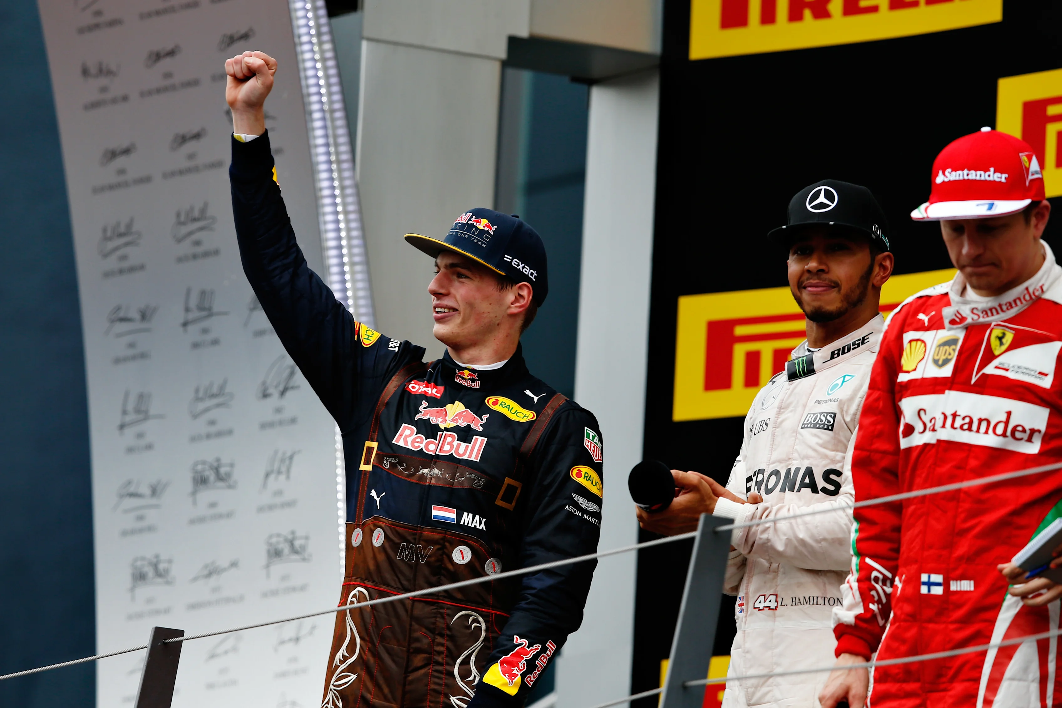SPIELBERG, AUSTRIA - JULY 03: Max Verstappen of Netherlands and Red Bull Racing celebrates on the