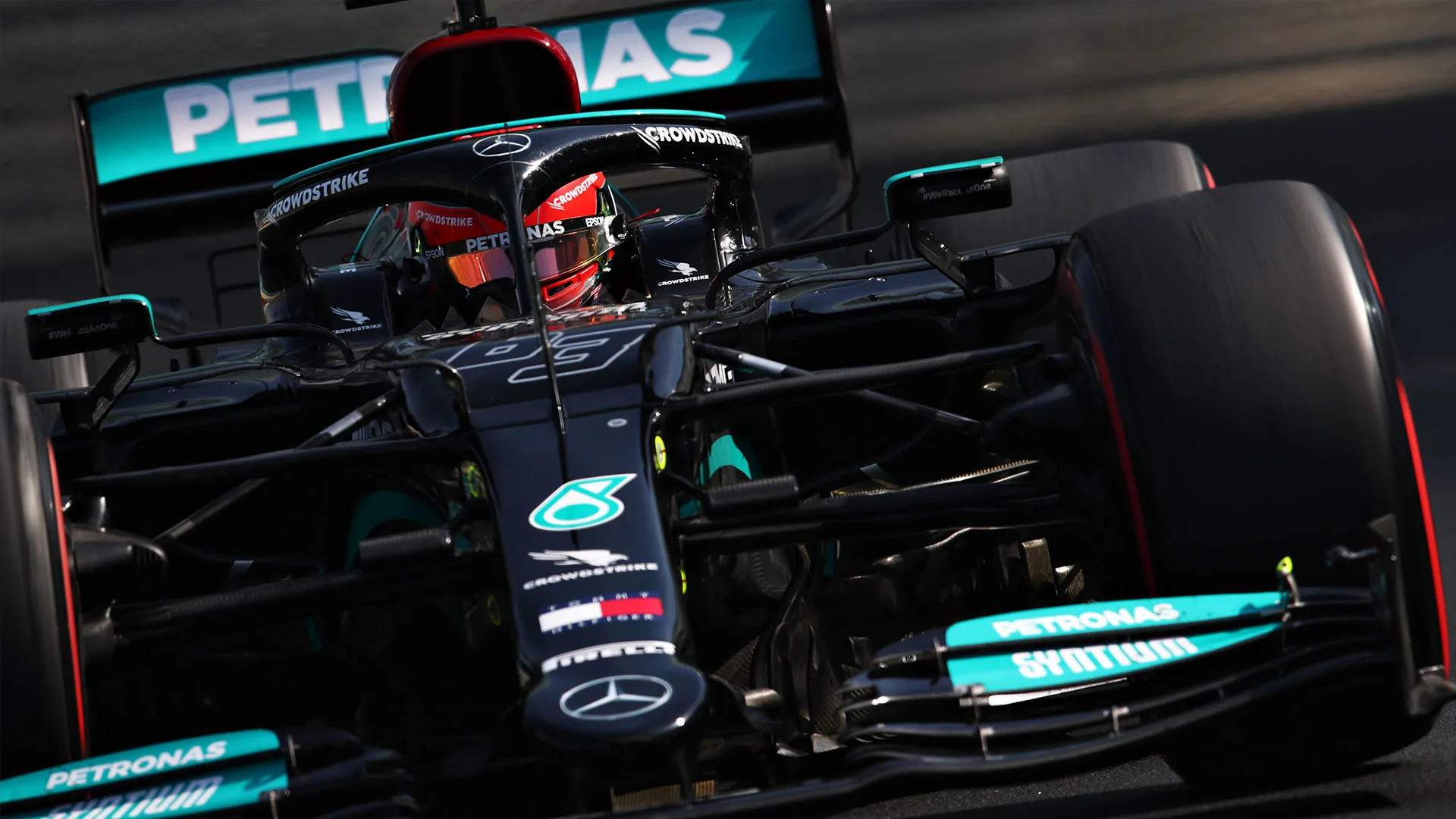 Russell headed out for Mercedes