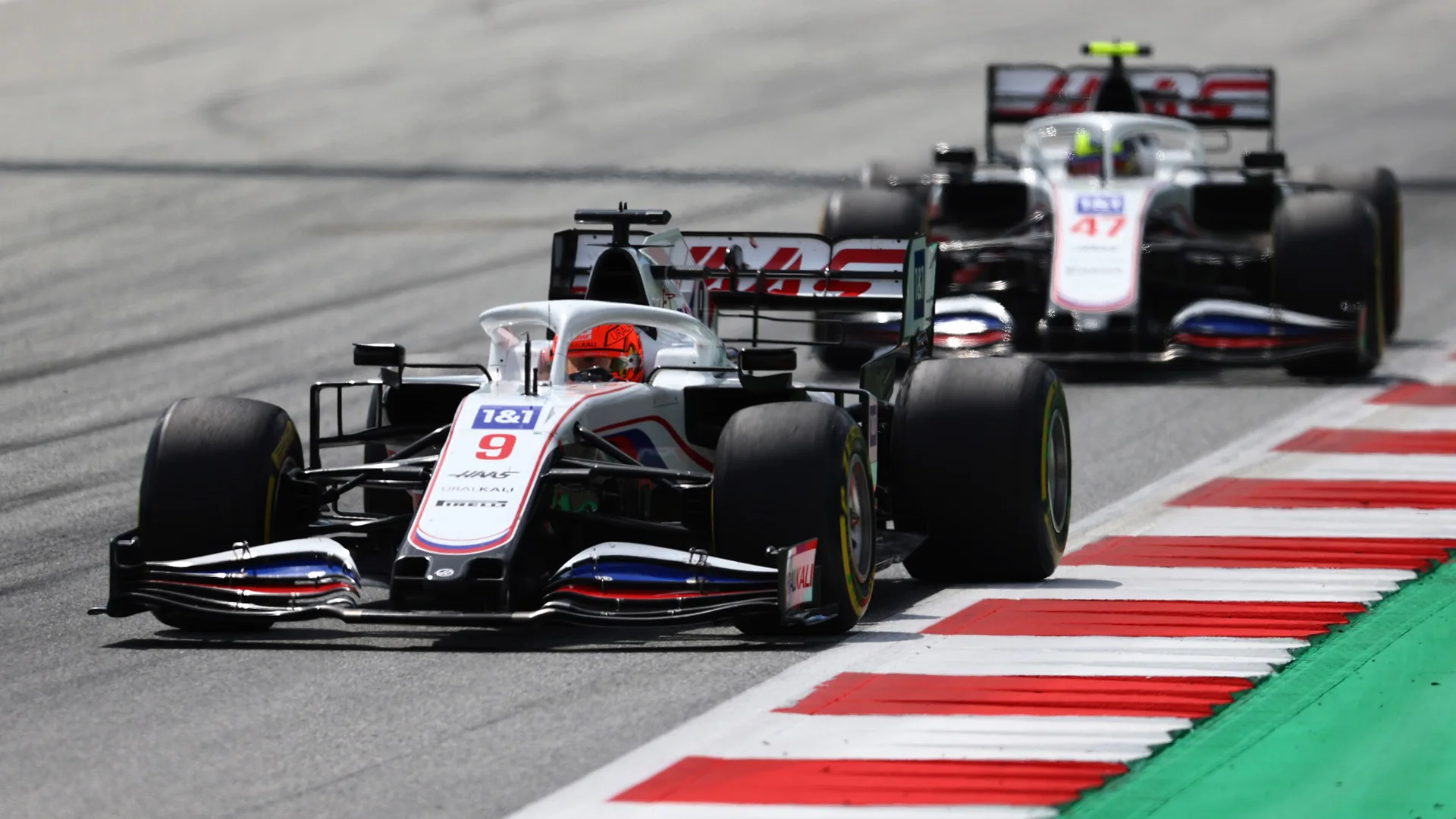 SPIELBERG, AUSTRIA - JUNE 27: Nikita Mazepin of Russia driving the (9) Haas F1 Team VF-21 Ferrari