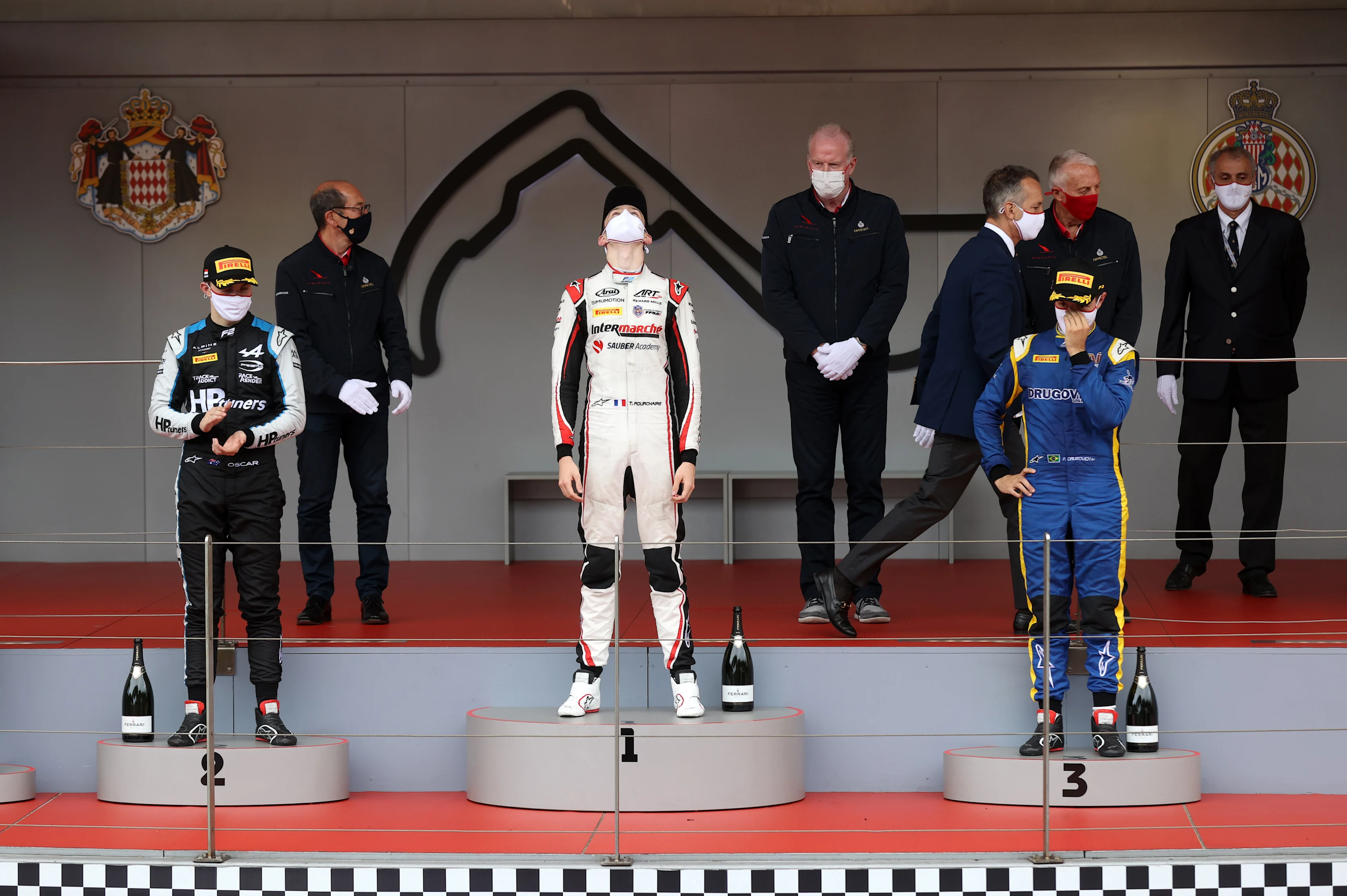 MONTE-CARLO, MONACO - MAY 22: Second placed Oscar Piastri of Australia and Prema Racing, race