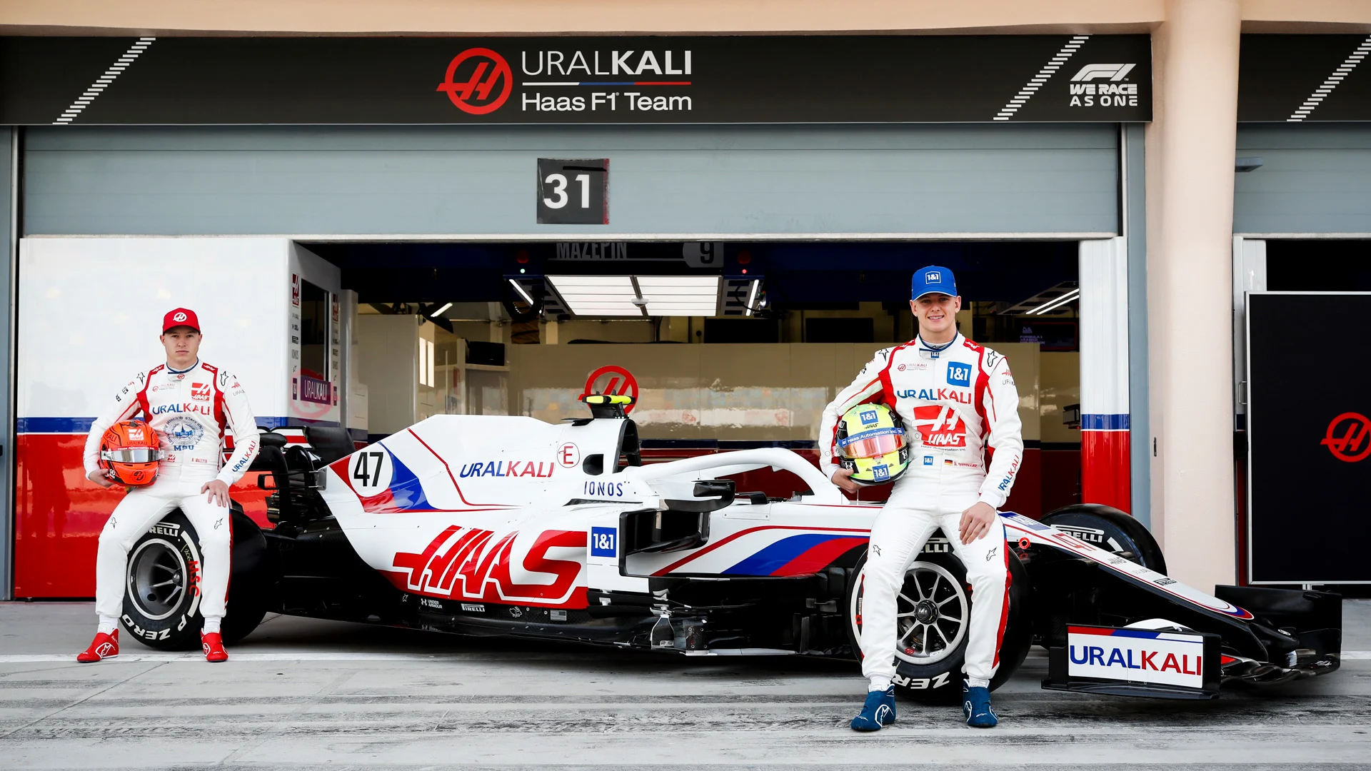BAHRAIN INTERNATIONAL CIRCUIT, BAHRAIN - MARCH 12: Nikita Mazepin, Haas F1 and Mick Schumacher,