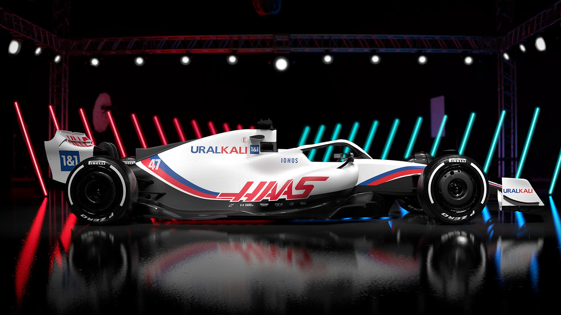 This shows the sidepod shape Haas have opted for on the 2022-spec VF-22