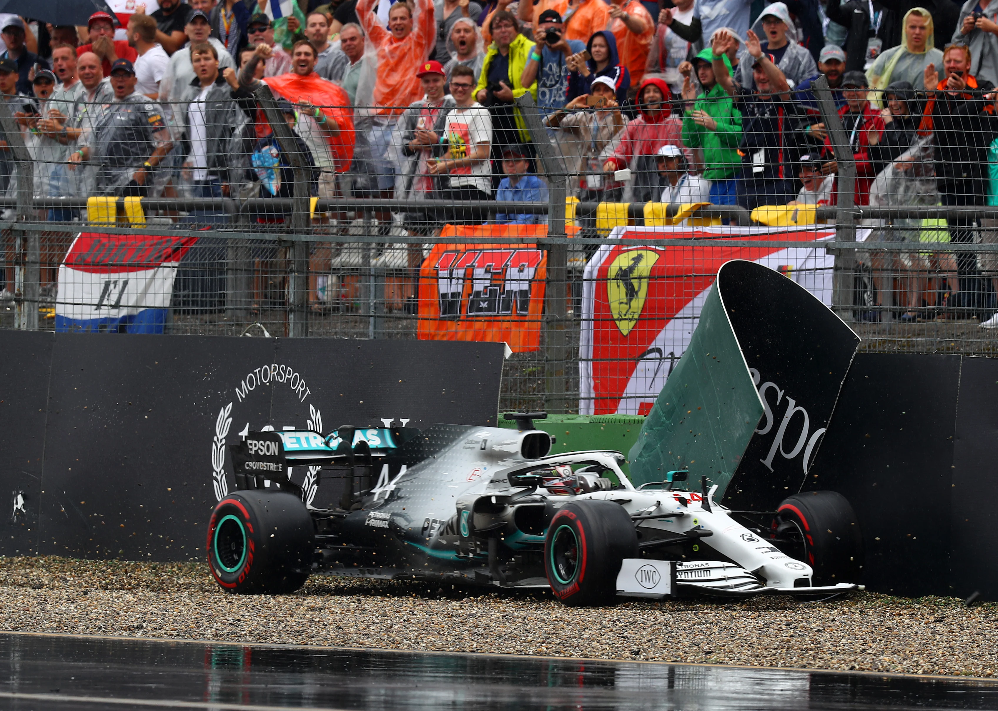 HOCKENHEIM, GERMANY - JULY 28: Lewis Hamilton of Great Britain driving the (44) Mercedes AMG