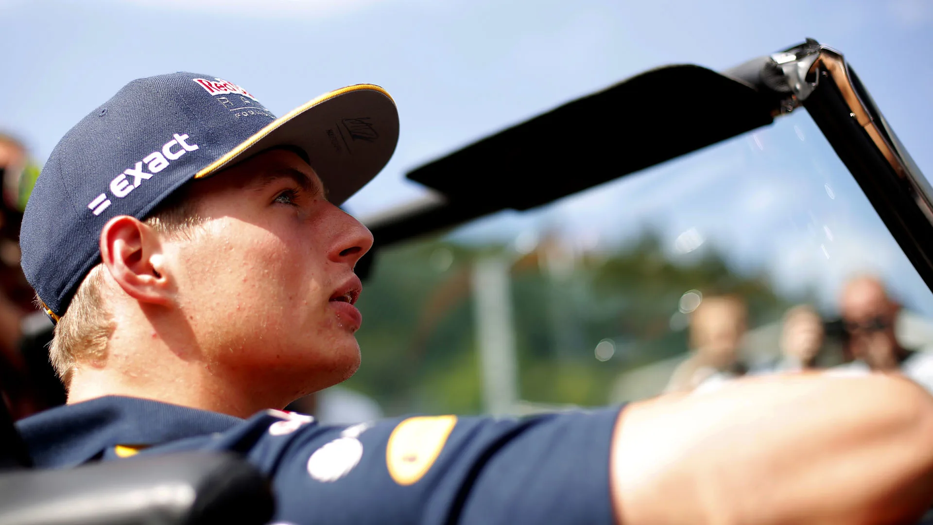www.sutton-images.com Max Verstappen (NED) Red Bull Racing on the drivers parade at Formula One