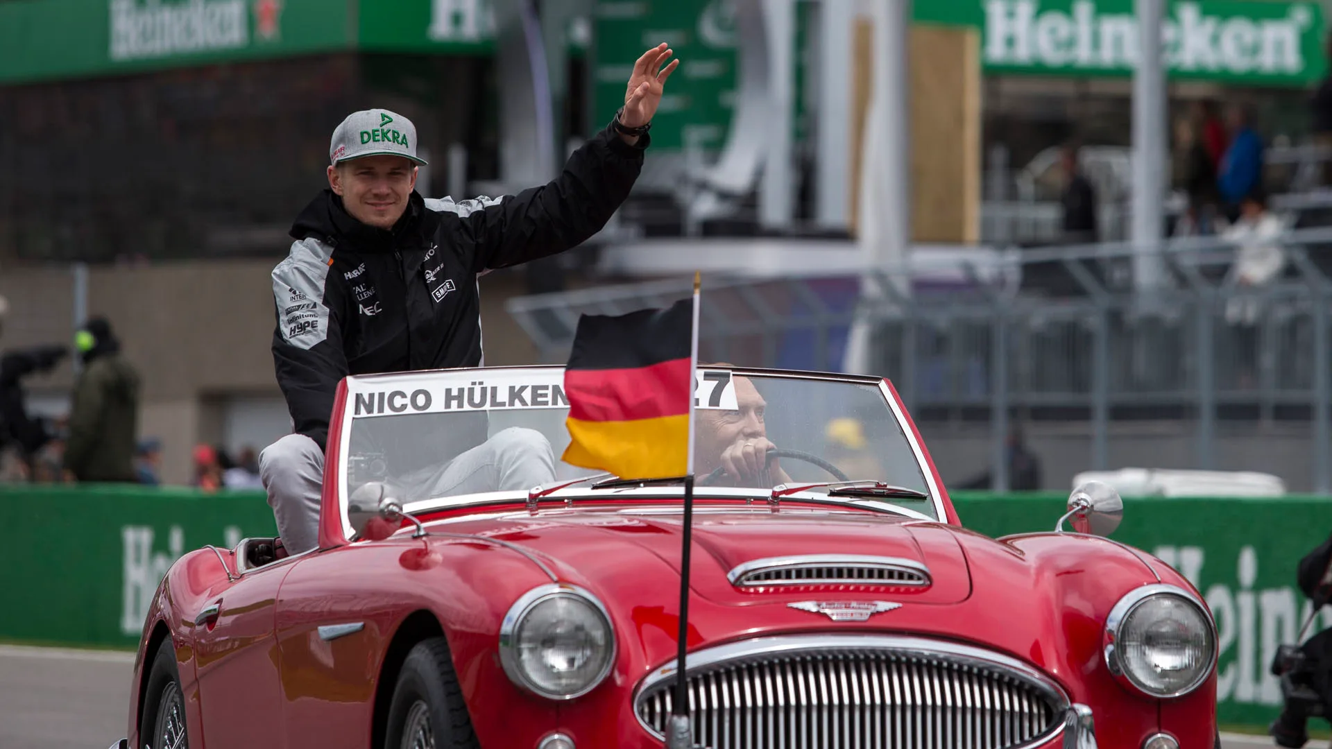 www.sutton-images.com Nico Hulkenberg (GER) Force India F1 on the drivers parade at Formula One