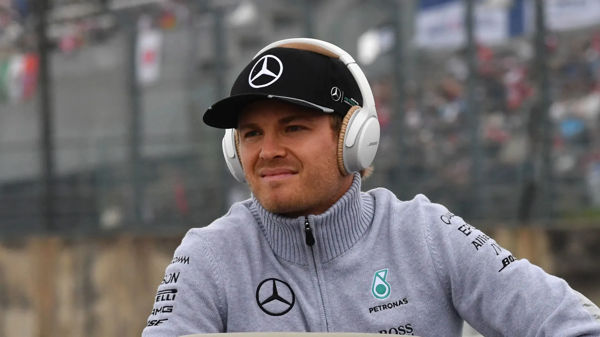 www.sutton-images.com Nico Rosberg (GER) Mercedes AMG F1 on the drivers parade at Formula One