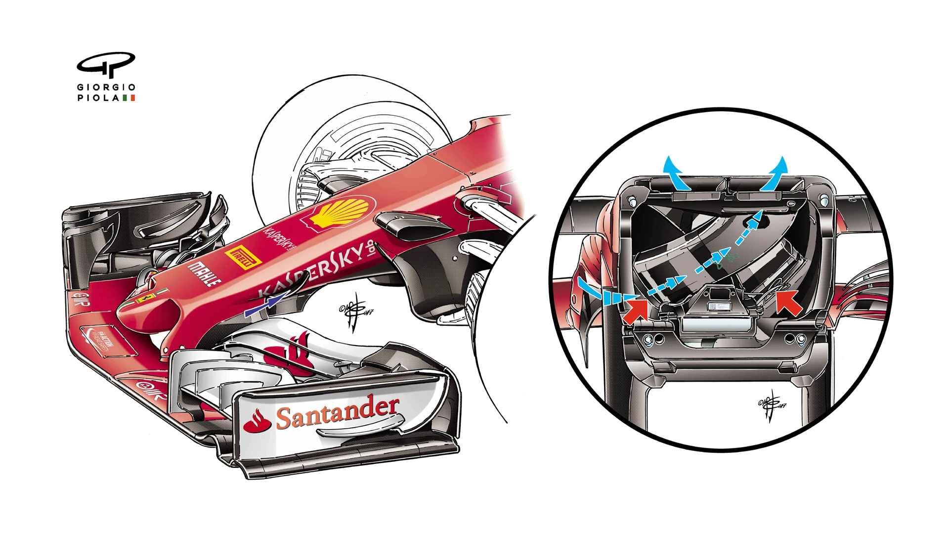 034-017  FERRARI S DUCT INLET  NOSE ARR
