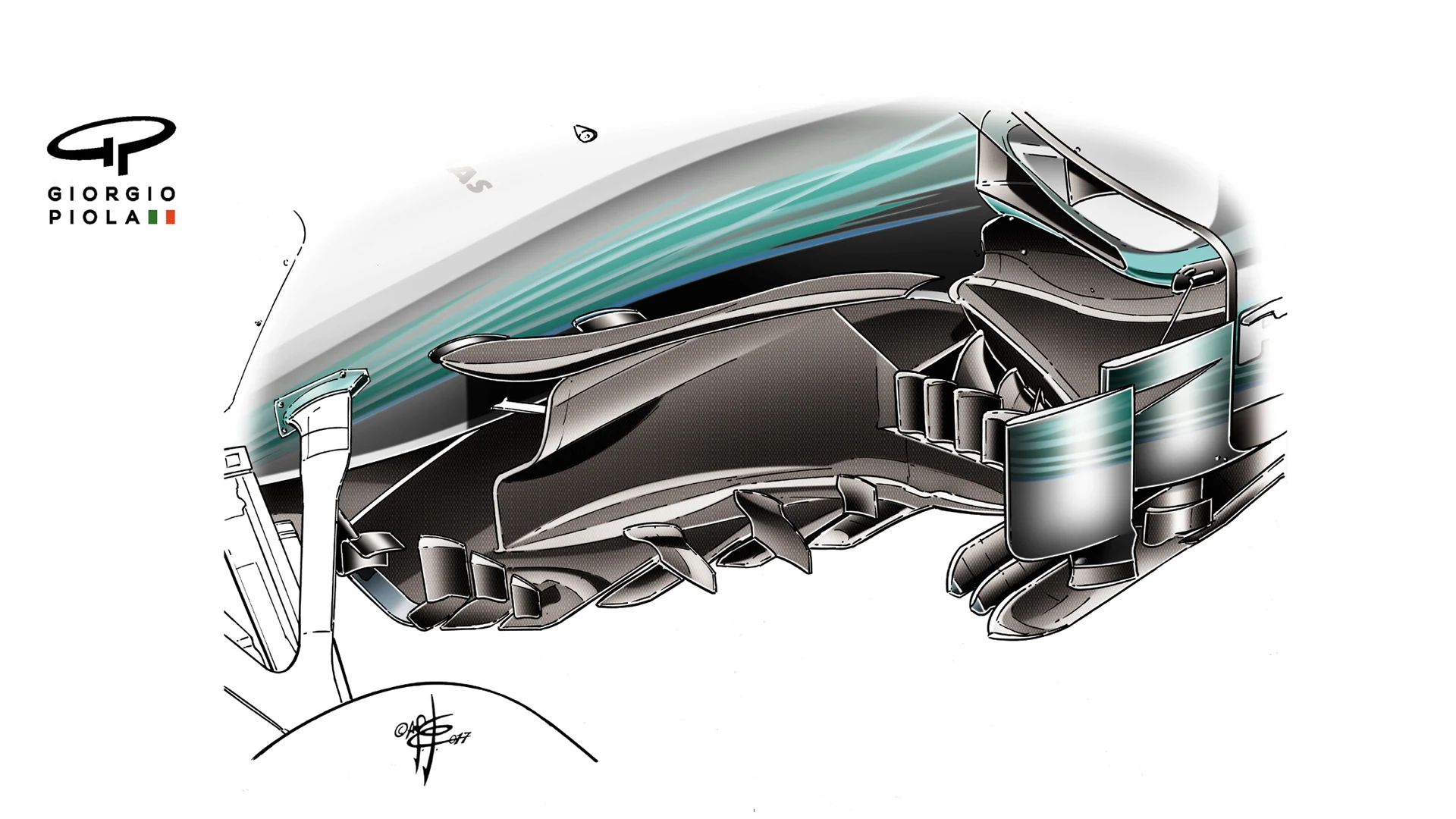 Mercedes F1 W08 - Japan barge