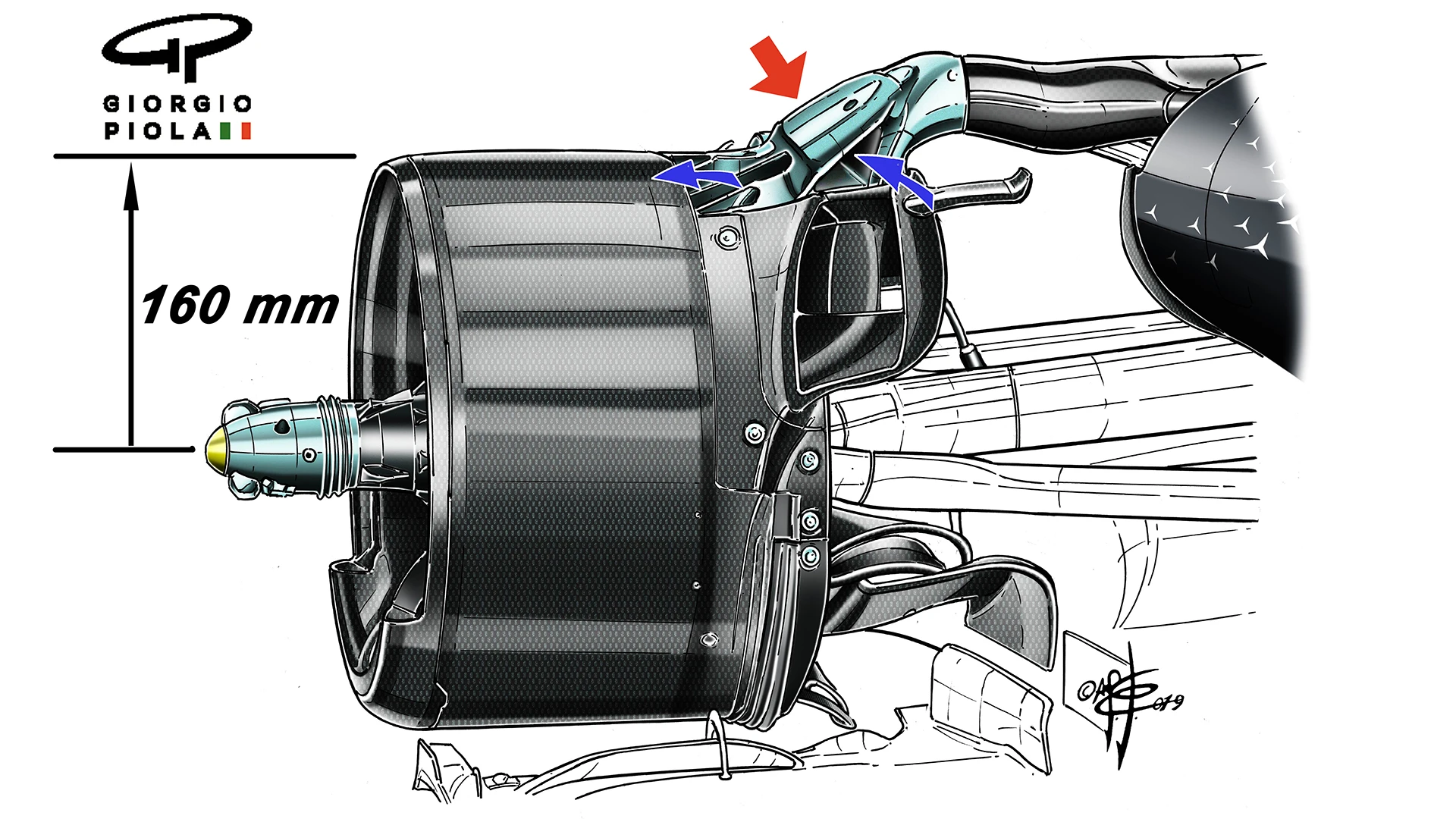 126-19 MERCEDES REAR DUCT