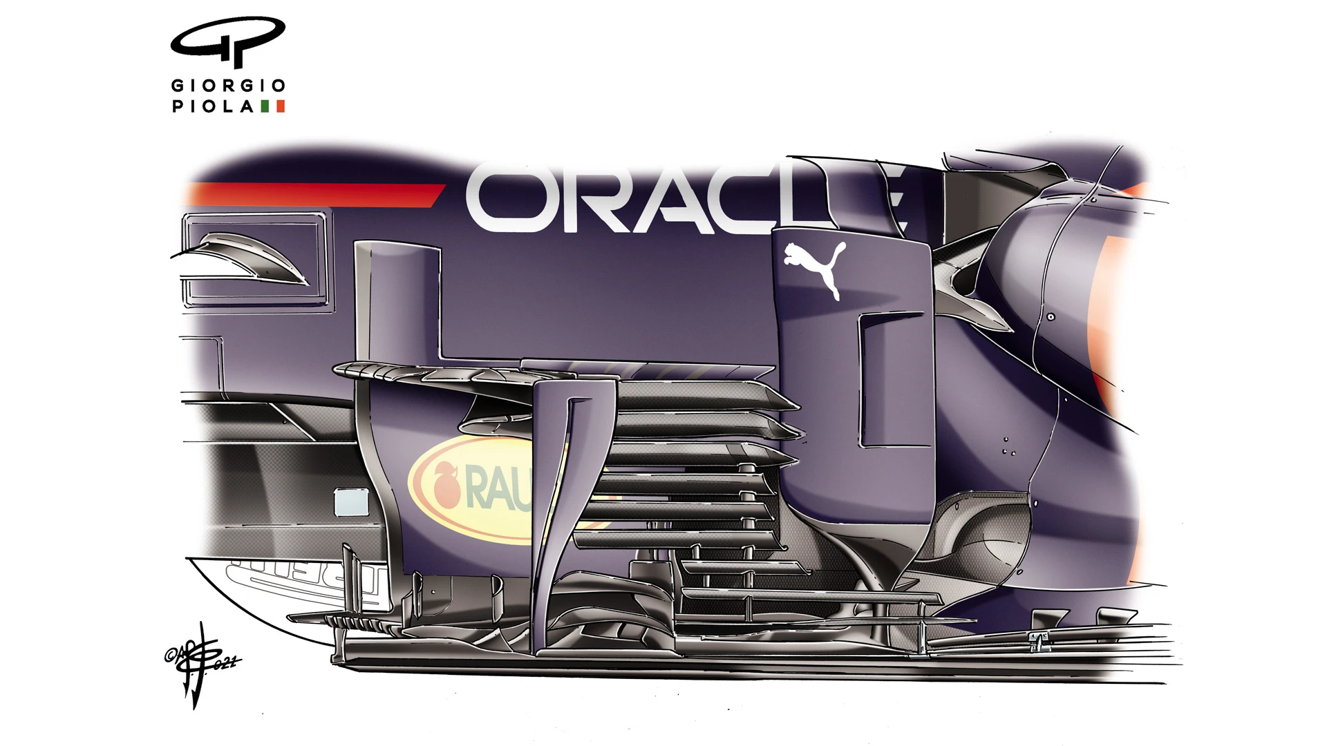 Red Bull's new bargeboard, brought in for Portimao…