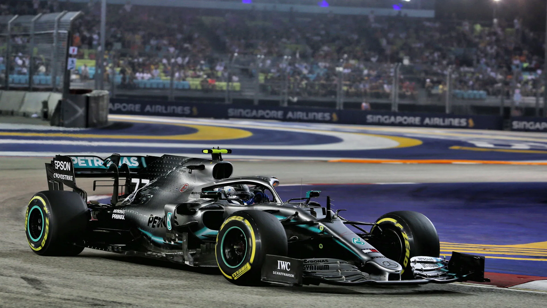 Valtteri Bottas (FIN) Mercedes AMG F1 W10.
21.09.2019. Formula 1 World Championship, Rd 15, Singapore Grand Prix, Marina Bay Street Circuit, Singapore, Qualifying Day.
- www.xpbimages.com, EMail: requests@xpbimages.com - copy of publication required for printed pictures. Every used picture is fee-liable. © Copyright: Moy / XPB Images