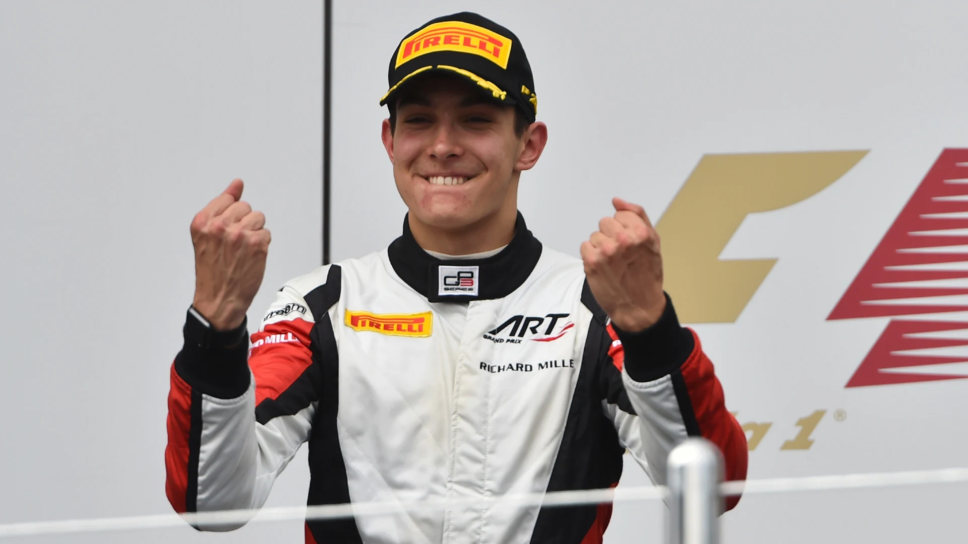 www.sutton-images.com Race two second placed Esteban Ocon (FRA) ART Grand Prix celebrates on the