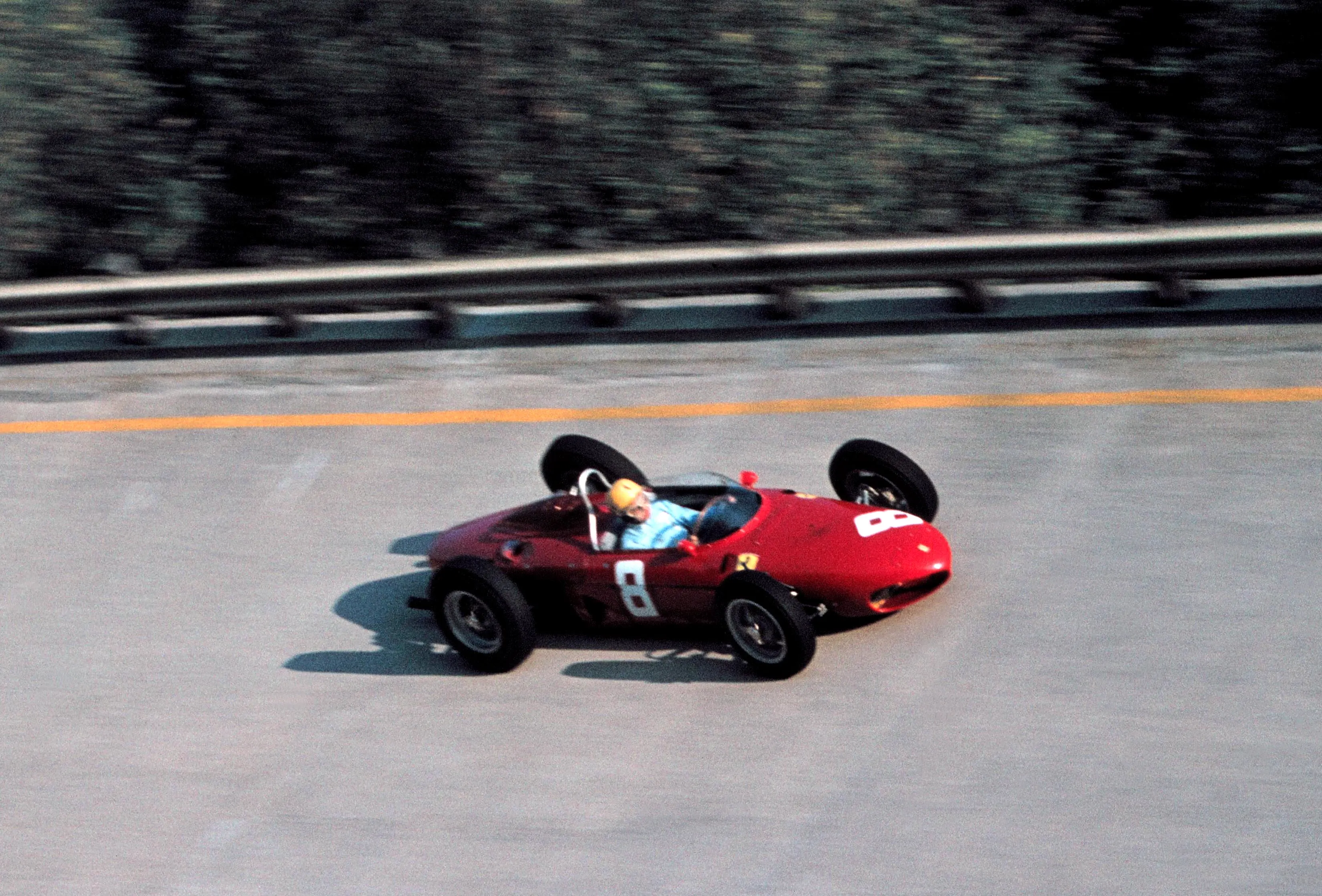 Ricardo Rodriguez(MEX) Ferrari 156, front row of the grid on Grand Prix debut Italian GP, Monza,
