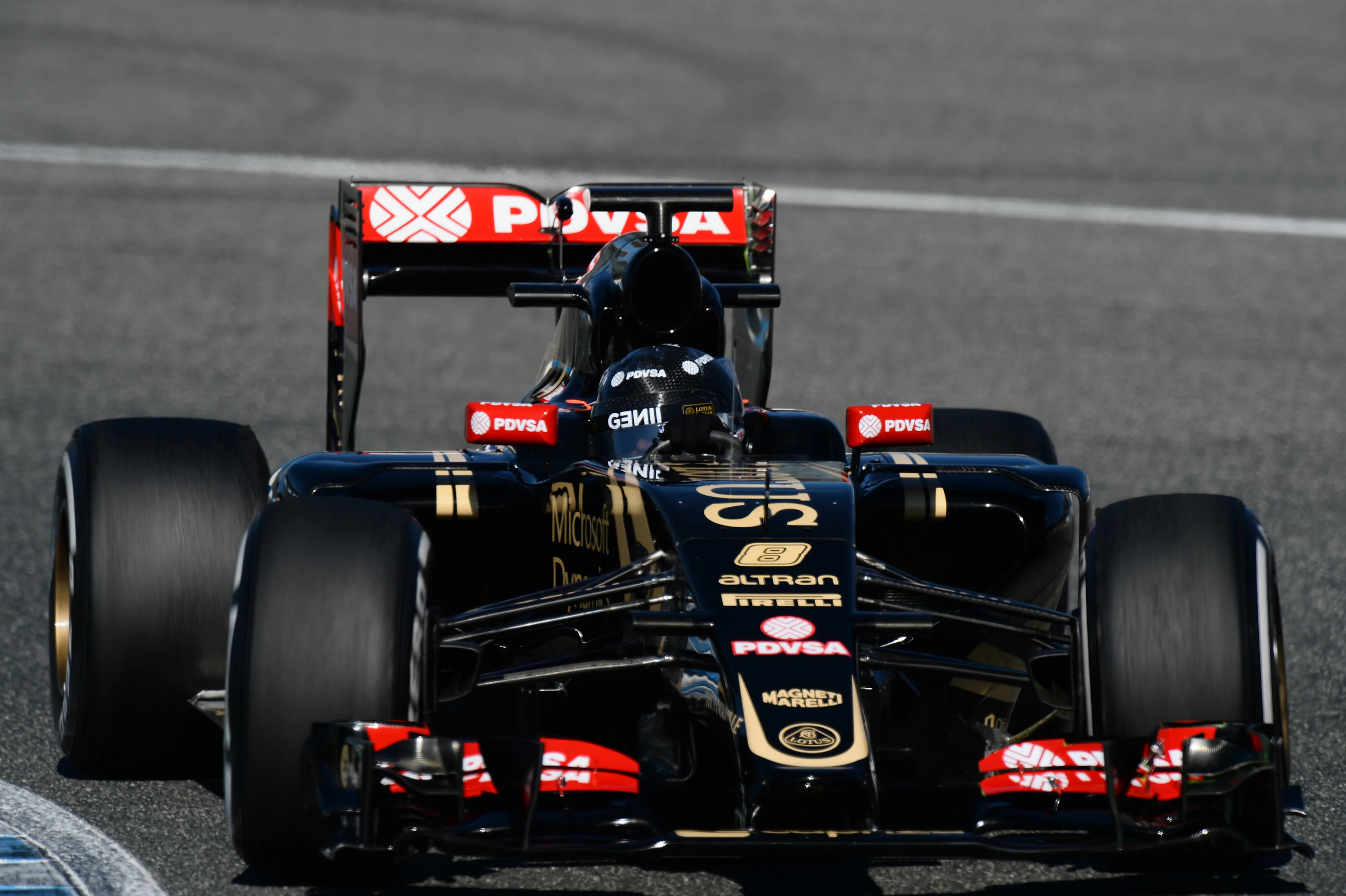 www.sutton-images.com Romain Grosjean (FRA) Lotus E23 Hybrid at Formula One Testing, Day Four,