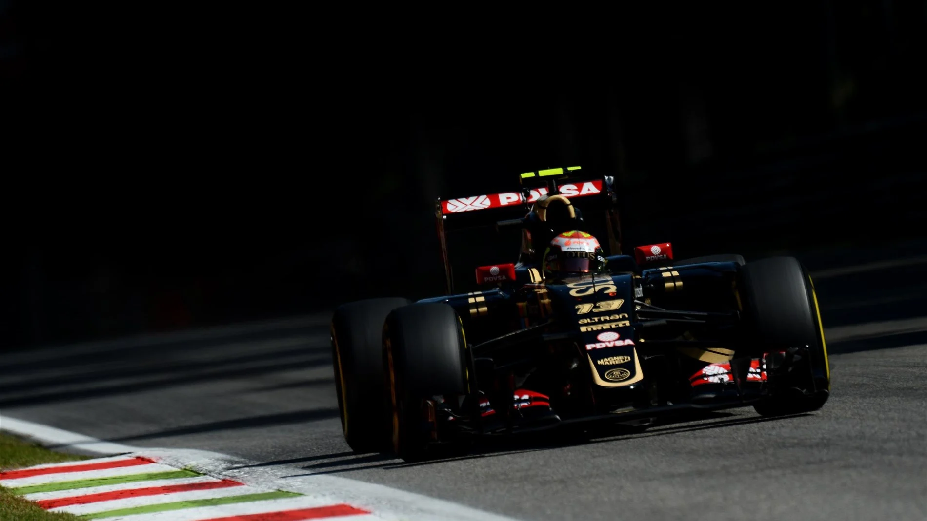 Pastor Maldonado (VEN) Lotus E23 Hybrid at Formula One World Championship, Rd12, Italian Grand