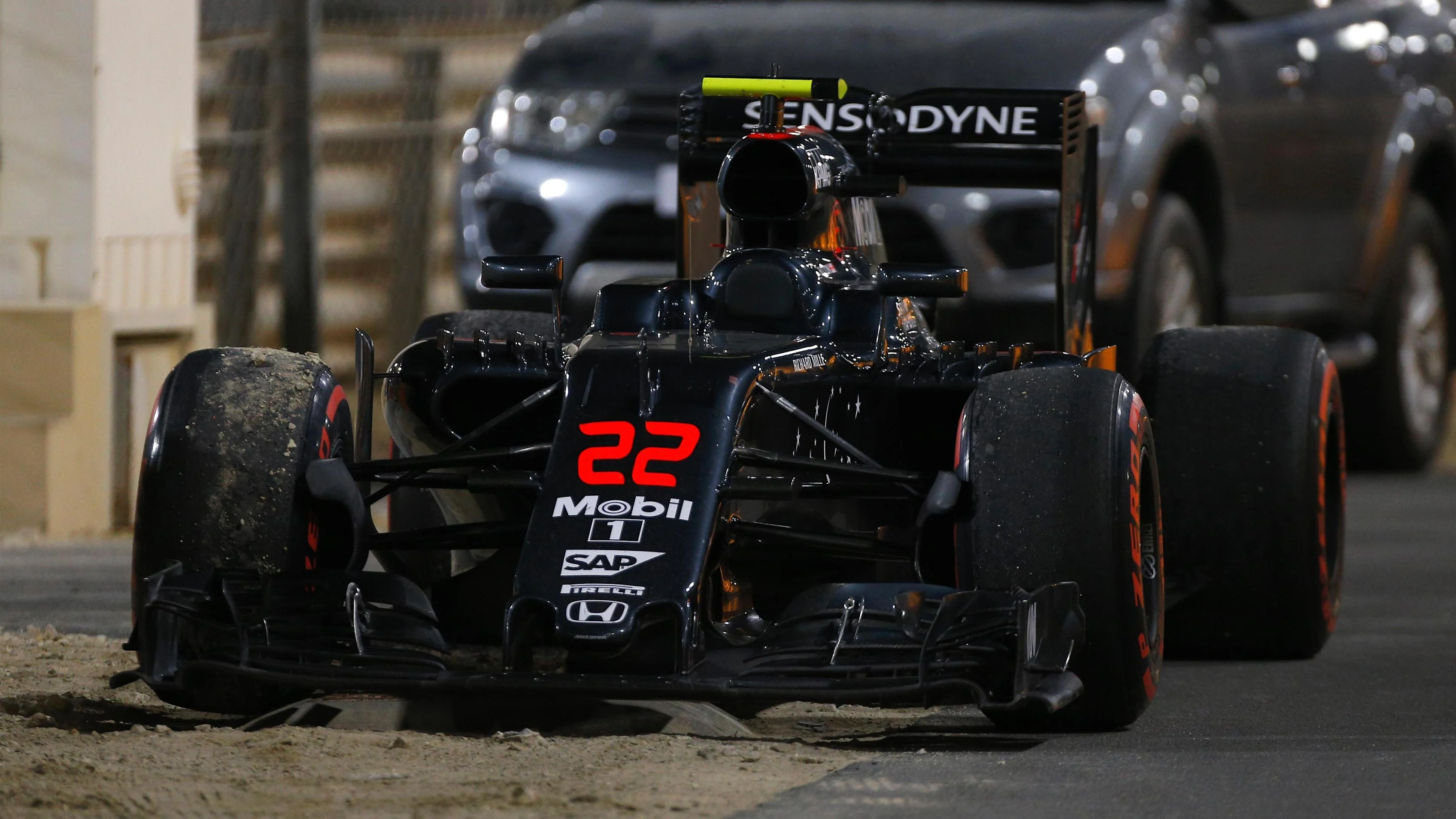 The car of race retiree Jenson Button (GBR) McLaren MP4-31 at Formula One World Championship, Rd2,
