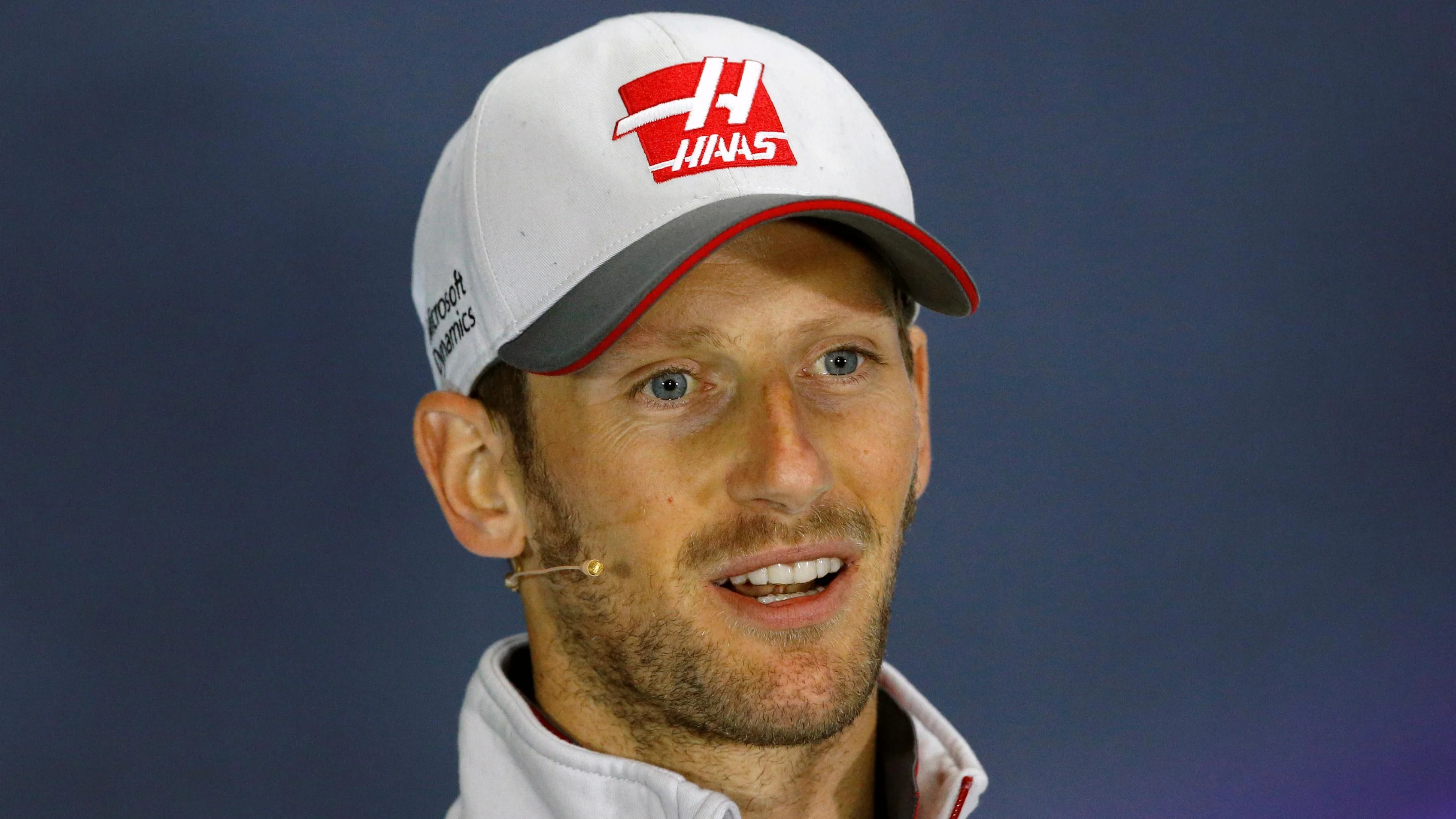 Romain Grosjean (FRA) Haas F1 in the Press Conference at Formula One World Championship, Rd10, British Grand Prix, Preparations, Silverstone, England, Thursday 7 July 2016. © Sutton Images