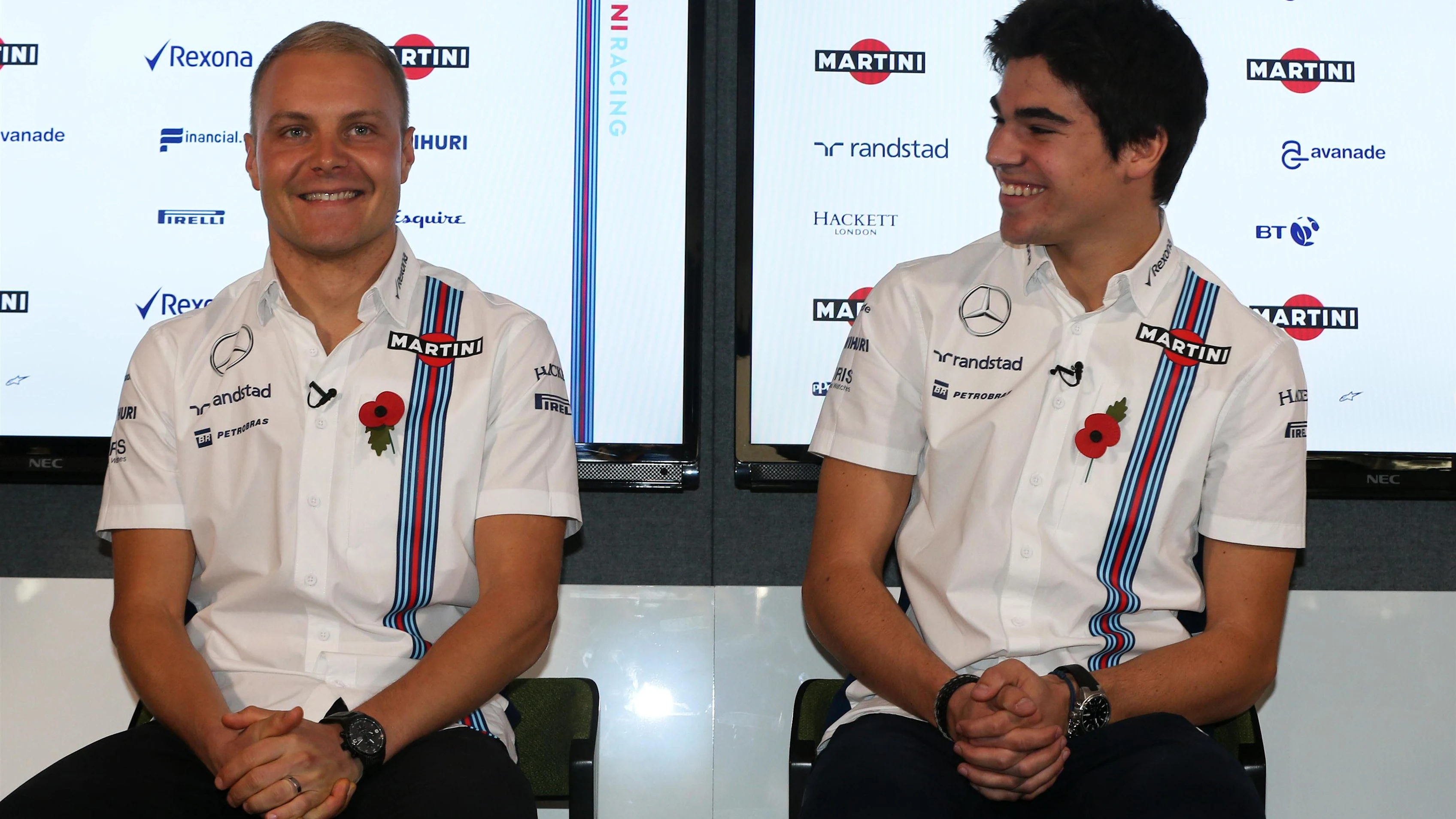 Valtteri Bottas (FIN) Williams and Lance Stroll (CDN) Williams at Williams 2017 Driver