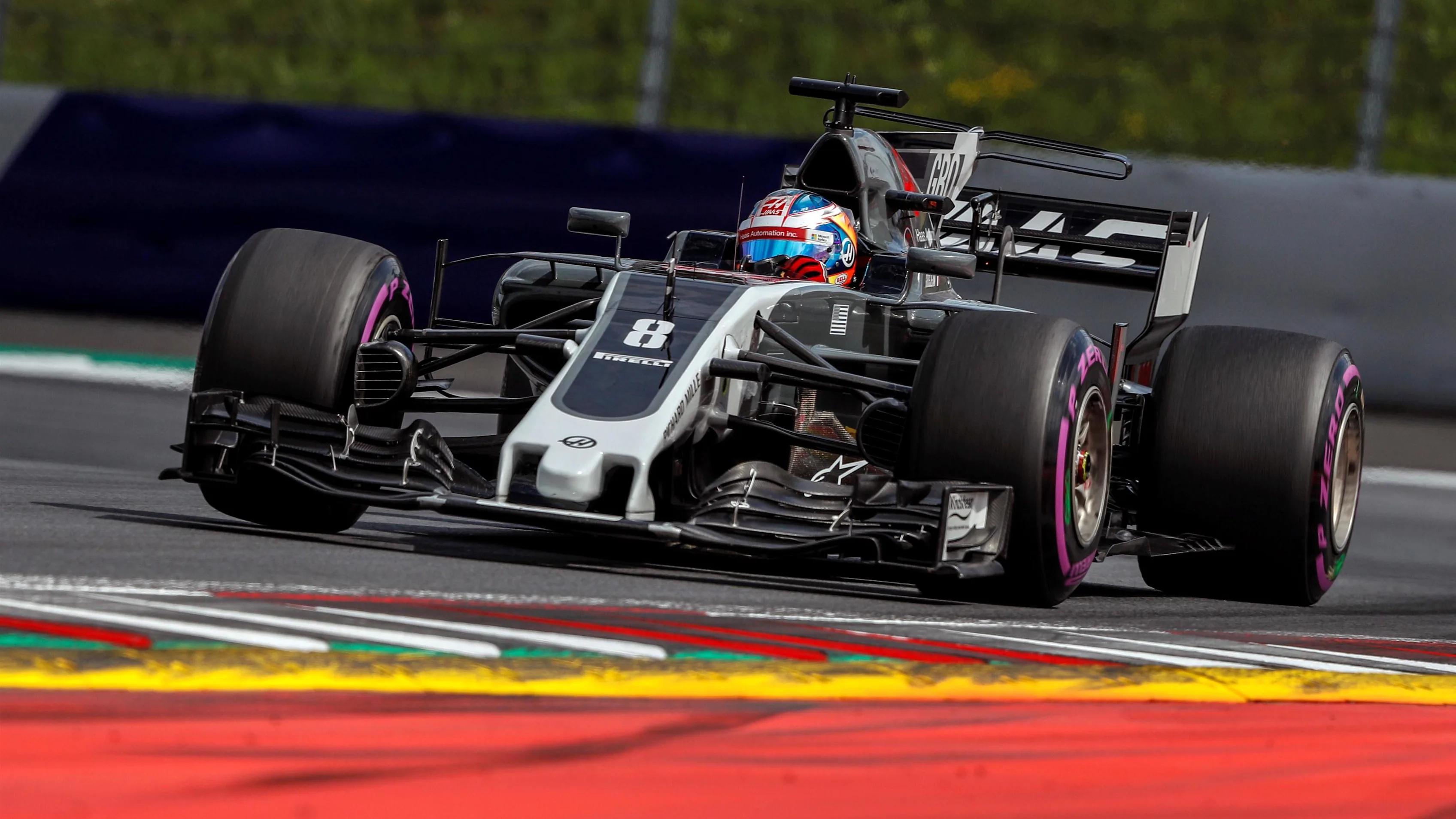 Romain Grosjean (FRA) Haas VF-17 at Formula One World Championship, Rd9, Austrian Grand Prix,